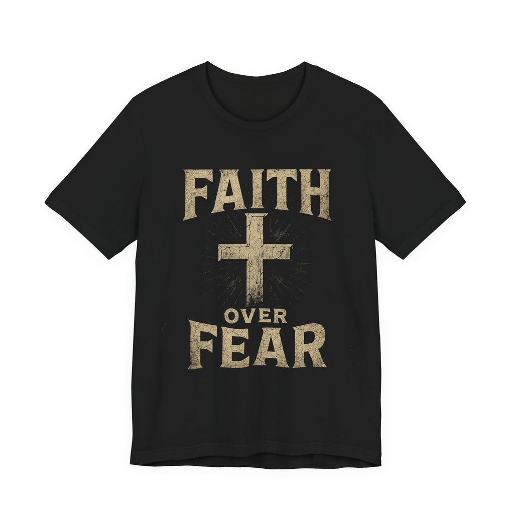 Faith Over Fear Tee, Inspirational Shirt, Christian Apparel, Everyday Wear, Gift for Believers, Faith-Based Clothing