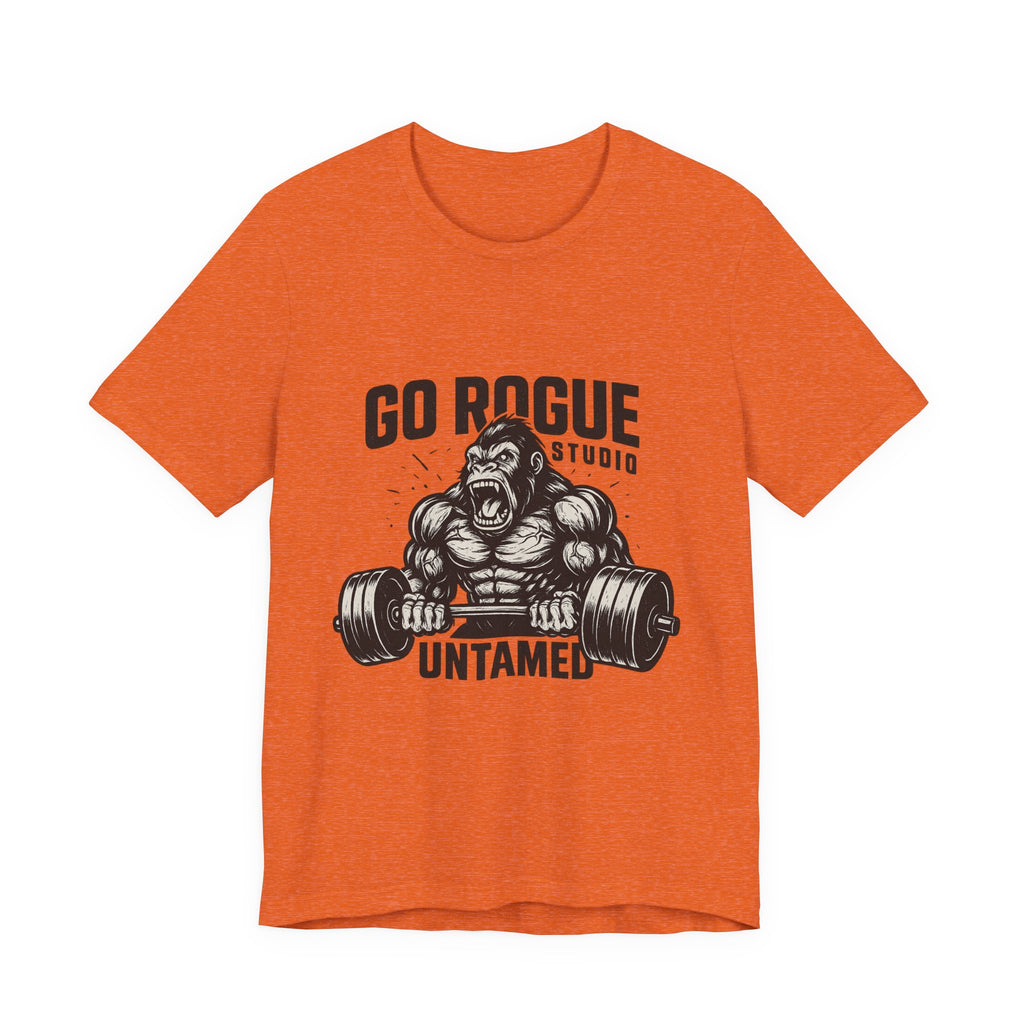 Gym Motivational Tee - Go Rogue Studio, Workout Shirt, Fitness Apparel, Unisex Exercise Tee, Casual Gym Wear, Untamed Fitness Designs