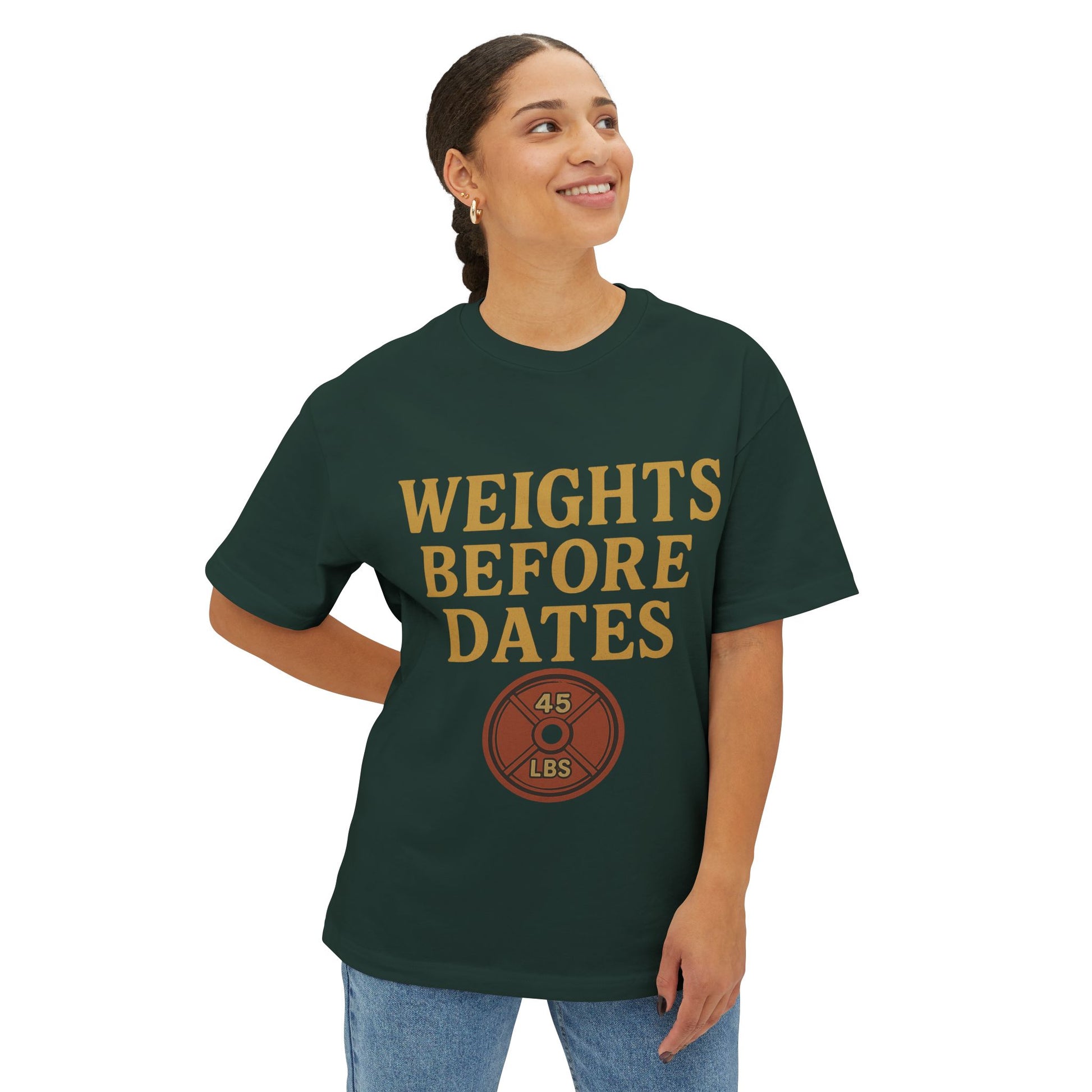 Weights Before Dates Tee, Fitness T-Shirt, Gym Motivation Shirt, Funny Workout Top, Unisex Short Sleeve Tee