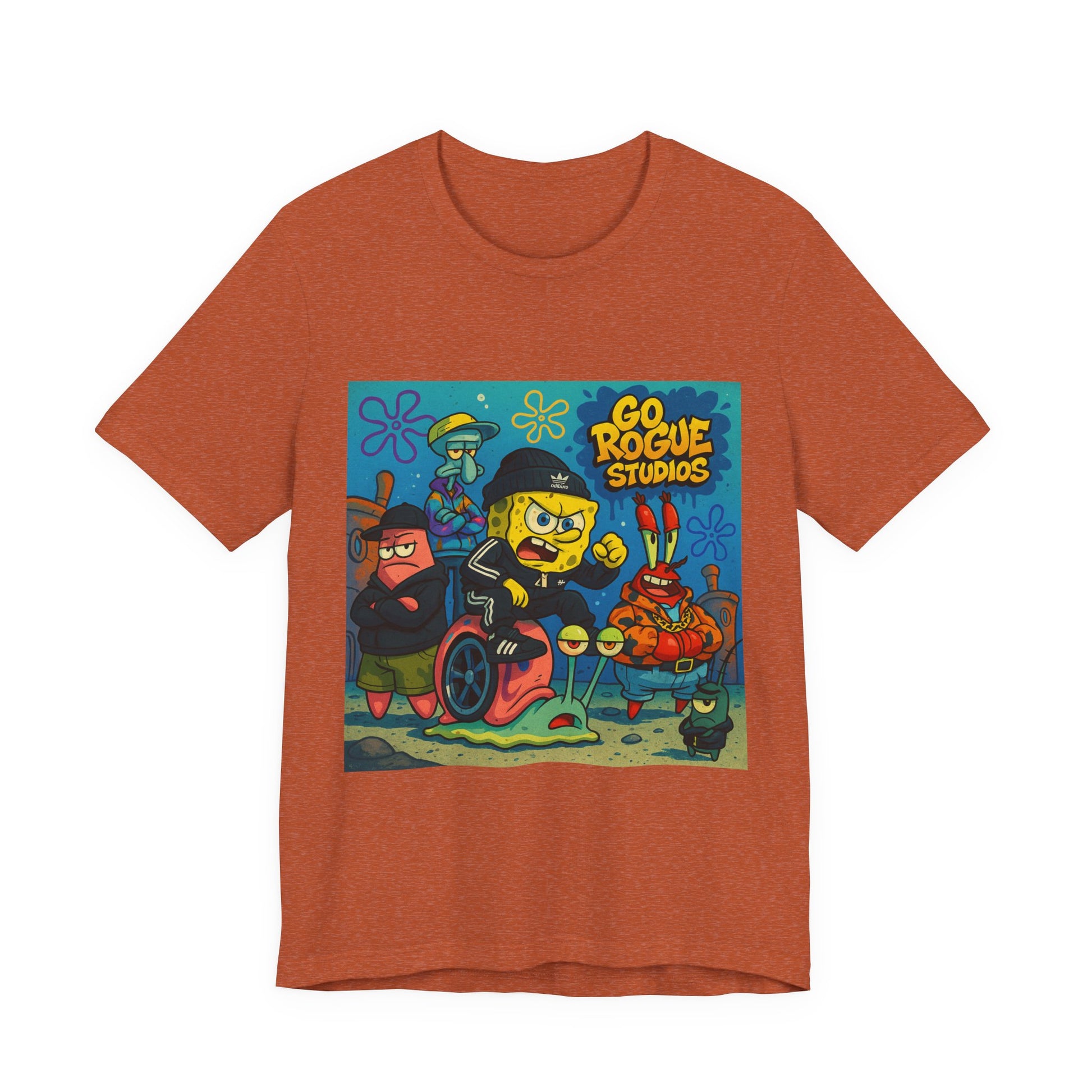 Colorful Cartoon-Inspired Unisex Jersey Tee, Fun Graphic Shirt for Casual Outings, Gift for Fans, Summer Wear, Kids & Adults