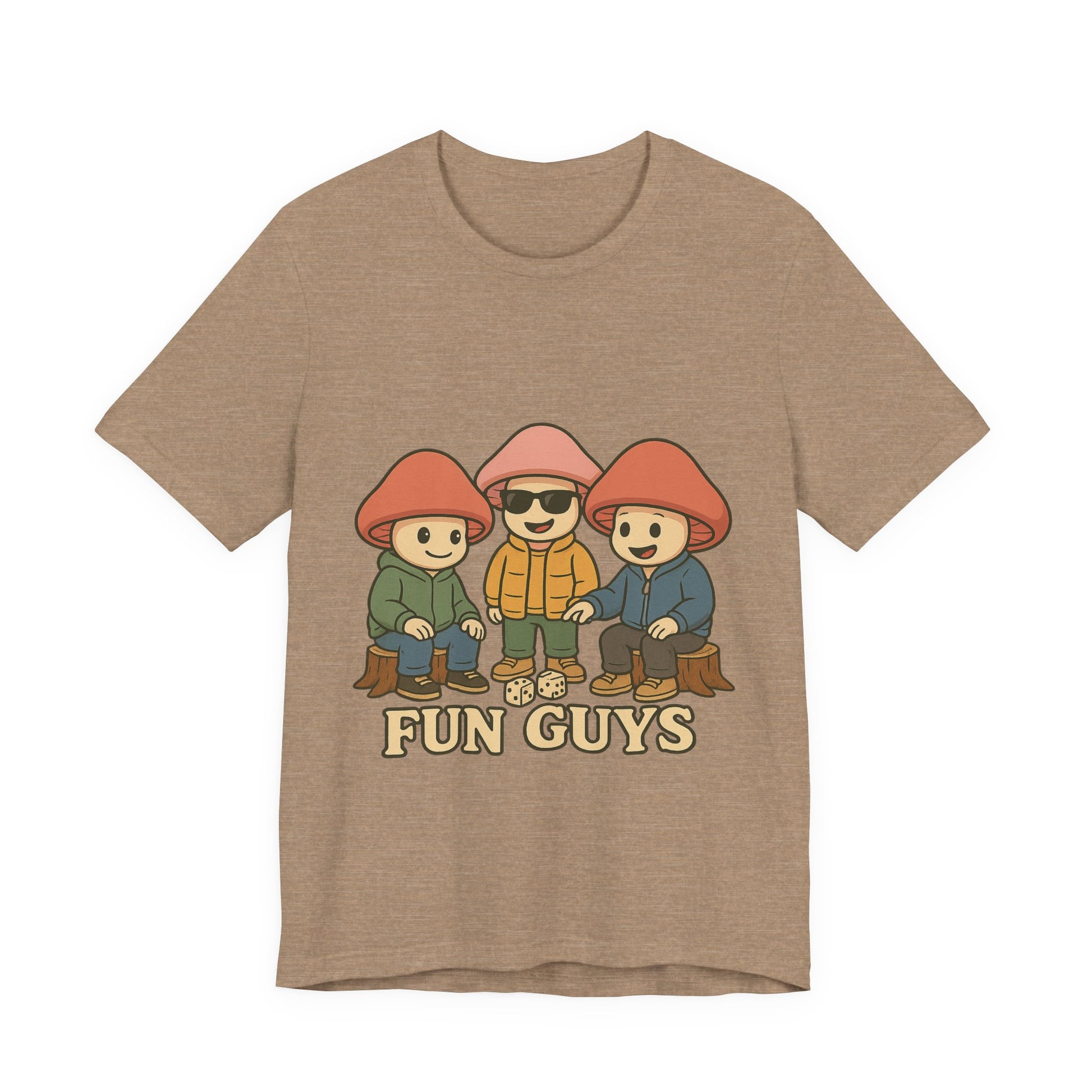 "Fun Guys" Unisex Tee - Whimsical Mushroom Graphic Shirt, Perfect for Nature Lovers, Gifts for Friends, Casual Wear, Mushroom [...]