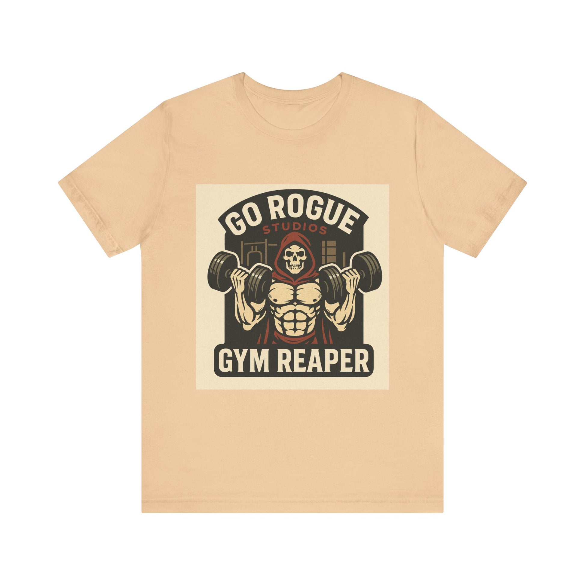 Gym Reaper Unisex Jersey Tee, Workout Shirt, Fitness Apparel, Motivational Fitness Gift, Gym Lover Tee