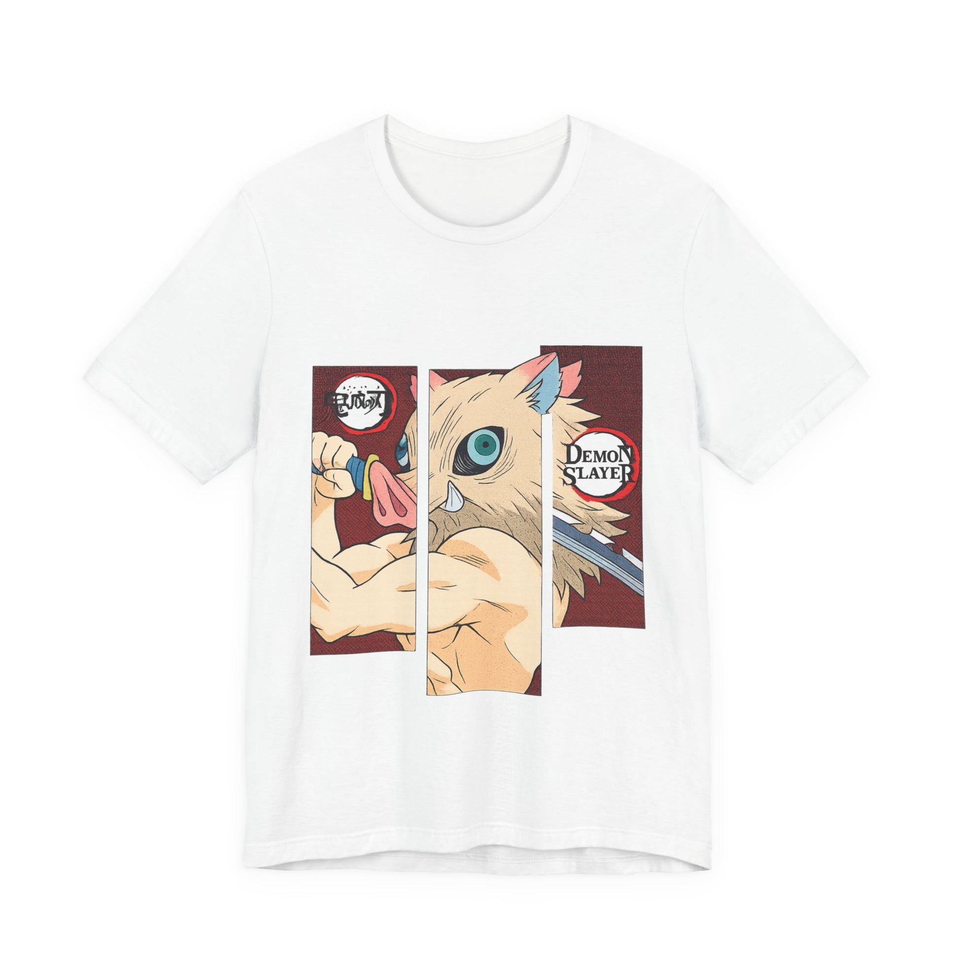 Inosuke Demon Slayer Anime Short Sleeve Tee, Unisex Graphic Tee, Gift for Anime Lovers, Casual Wear, Manga Merchandise, Summer Shirt