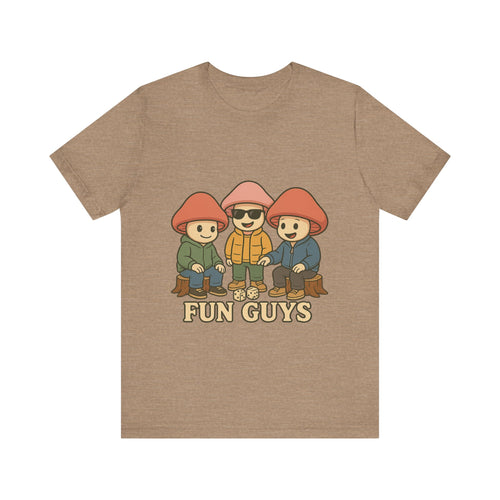 "Fun Guys" Unisex Tee - Whimsical Mushroom Graphic Shirt, Perfect for Nature Lovers, Gifts for Friends, Casual Wear, Mushroom [...]