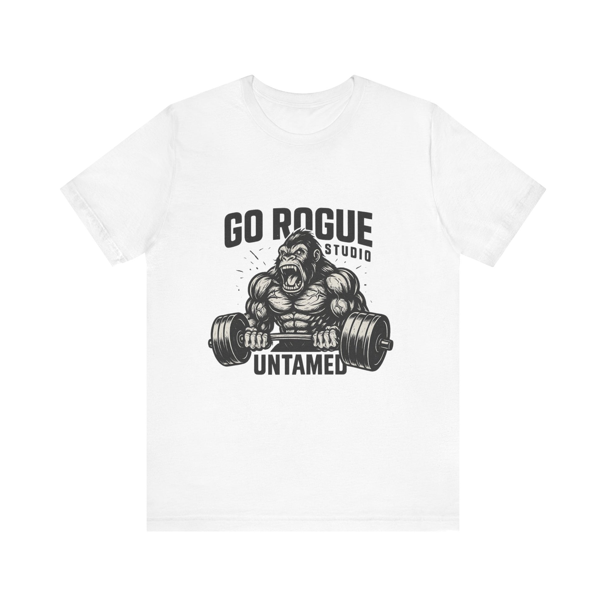 Gym Motivational Tee - Go Rogue Studio, Workout Shirt, Fitness Apparel, Unisex Exercise Tee, Casual Gym Wear, Untamed Fitness Designs