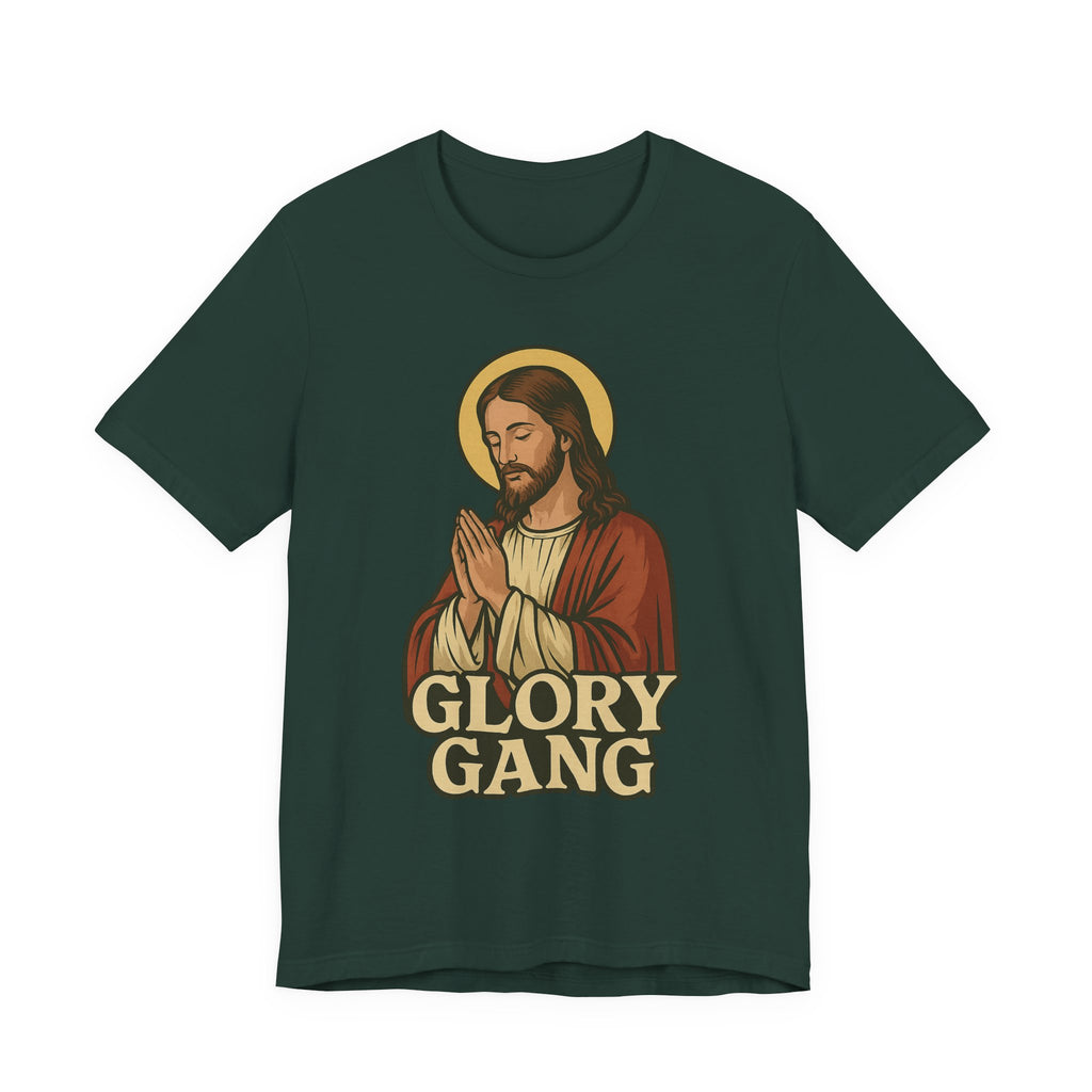Glory Gang Jesus Tee, Faith Shirt, Christian Apparel, Unisex Graphic Tee, Religious Gift, Inspirational Wear