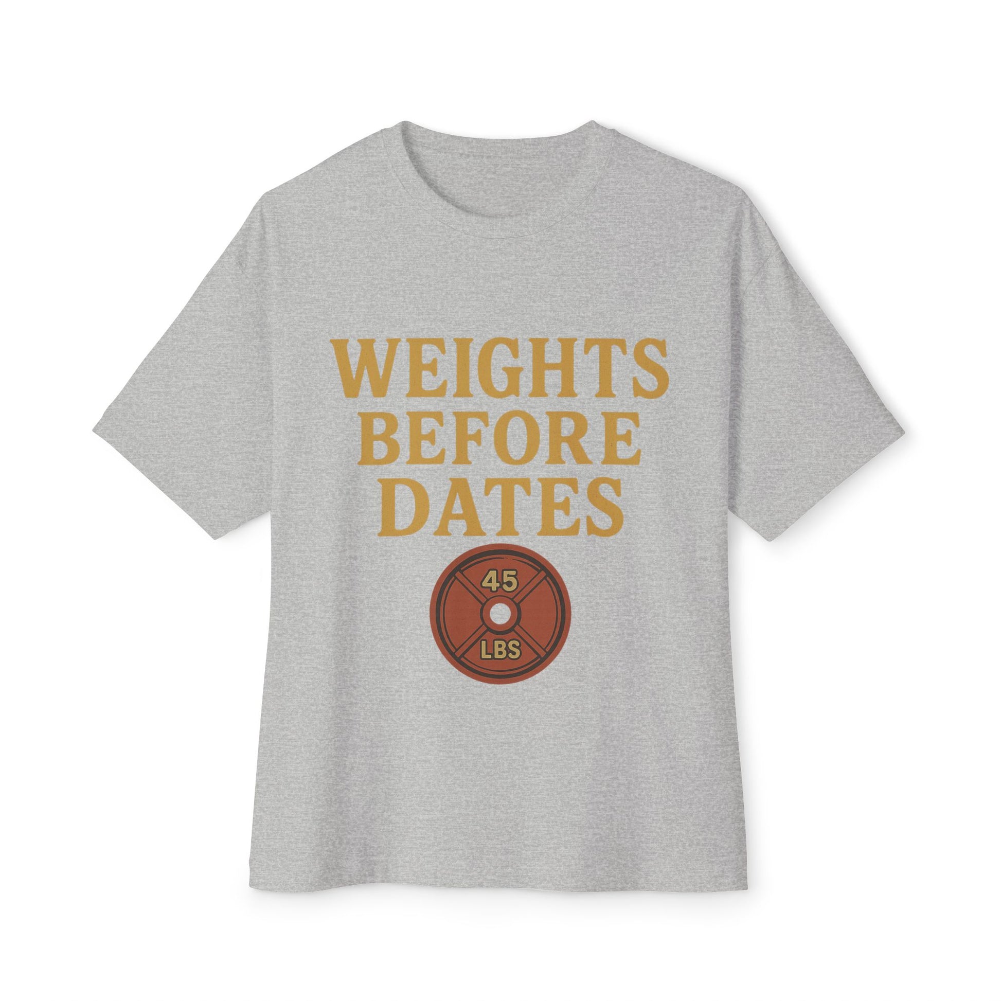 Weights Before Dates Tee, Fitness T-Shirt, Gym Motivation Shirt, Funny Workout Top, Unisex Short Sleeve Tee