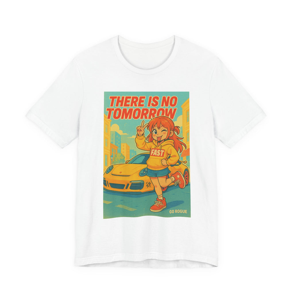 Sporty Anime-Themed Short Sleeve Tee, Casual Graphic Tee, Gifts for Car Lovers, Everyday Wear, Fun Workout Shirt, Motivational Tee