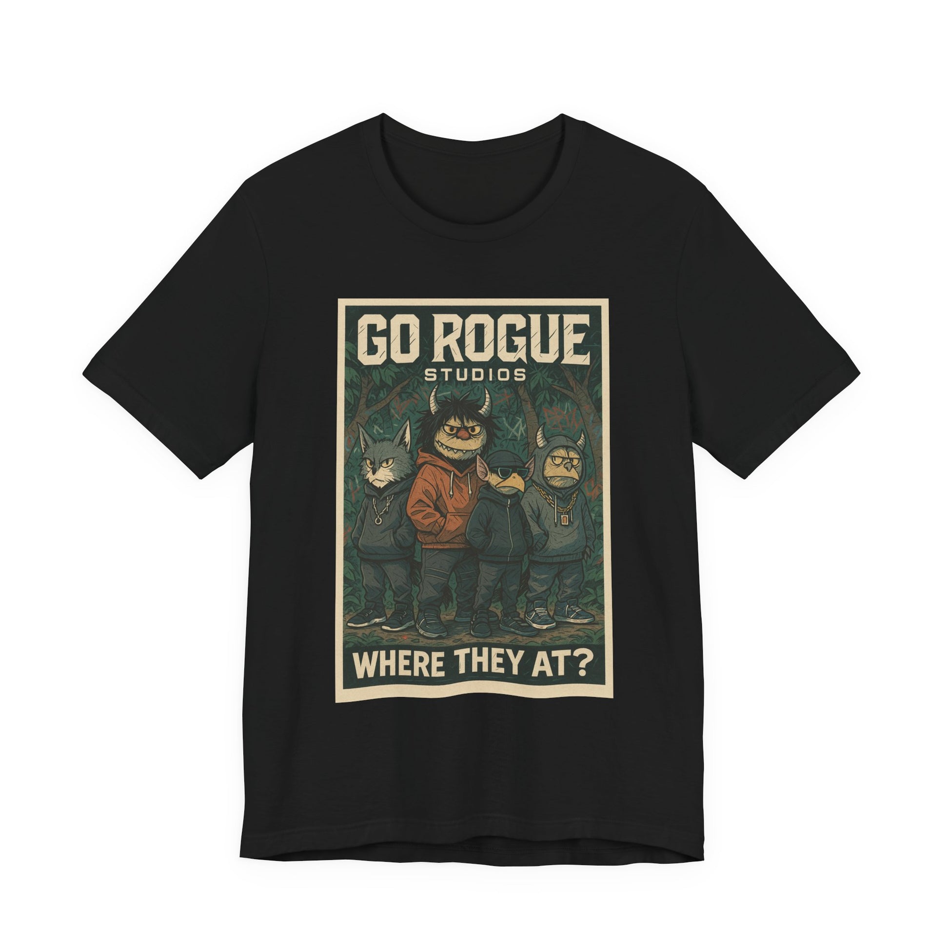 Retro Graphic Tee - Go Rogue Studios, Unisex Short Sleeve, Vintage T-Shirt, Unique Gift, Everyday Wear, Casual Style