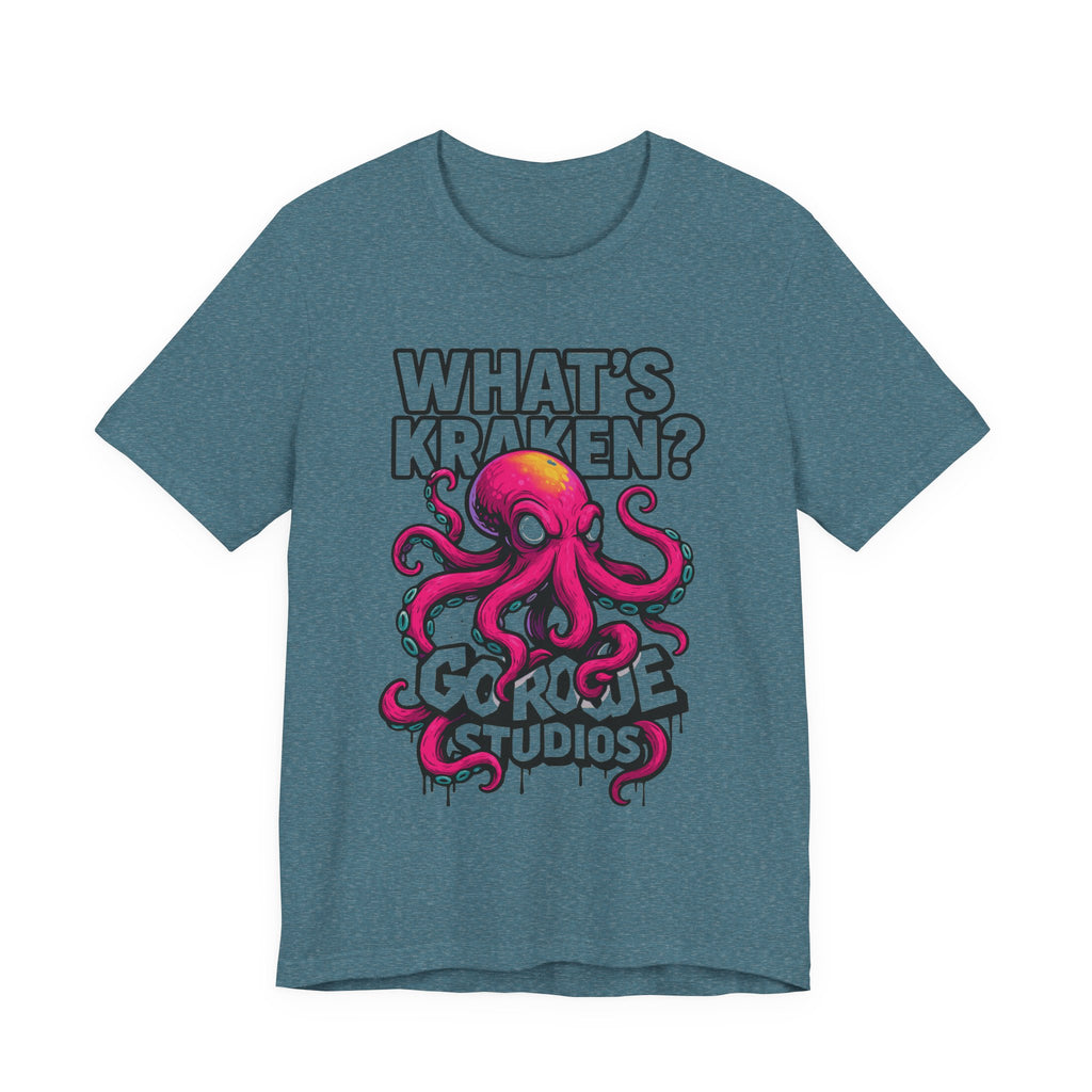 What's Kraken? Unisex Octopus Tee, Funny Shirt, Unique Gift for Ocean Lovers, Birthday, Beachwear, Casual Style, Marine Life