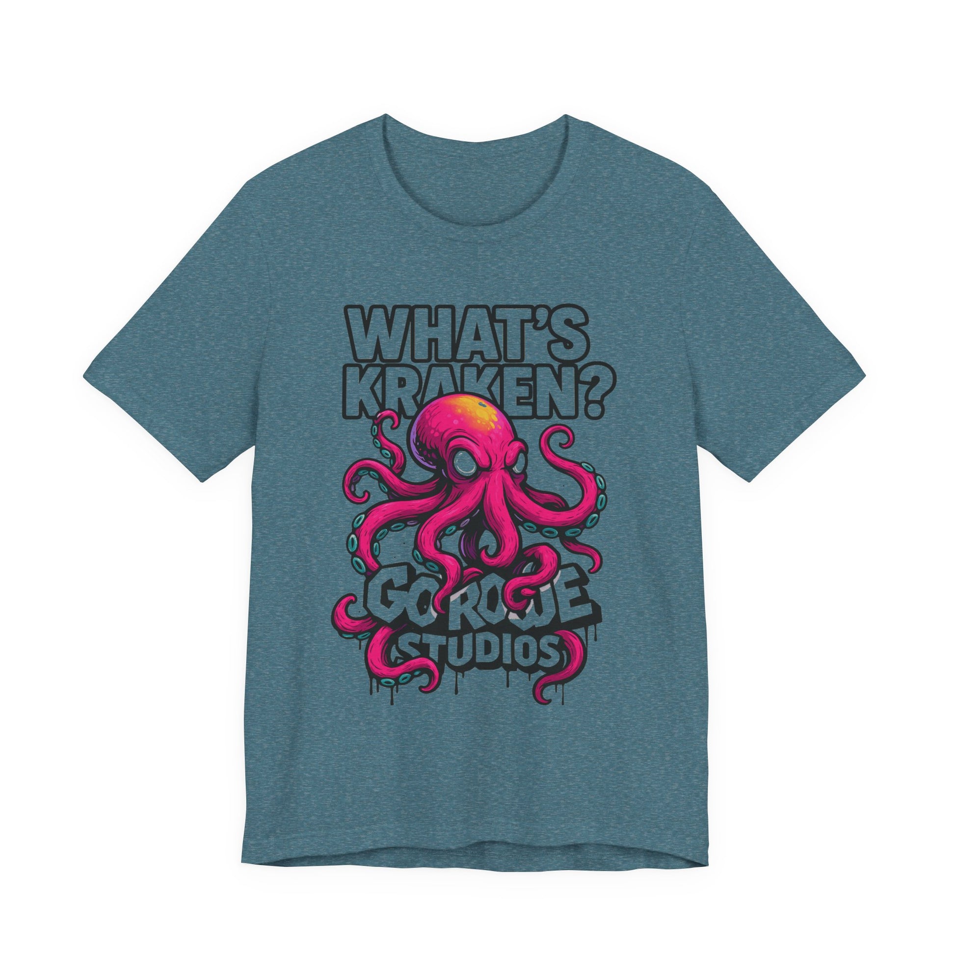 What's Kraken? Unisex Octopus Tee, Funny Shirt, Unique Gift for Ocean Lovers, Birthday, Beachwear, Casual Style, Marine Life