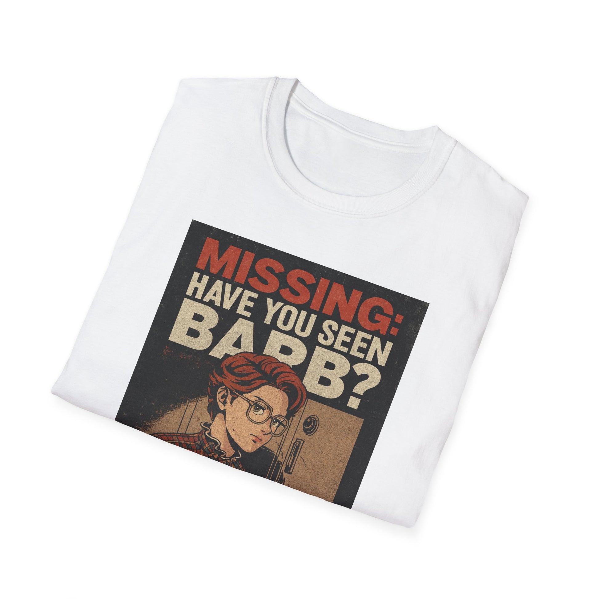 Missing Barb Reward T-Shirt, Vintage Style Tee, Unisex Softstyle Shirt, Unique Gift, Stranger Things Fans