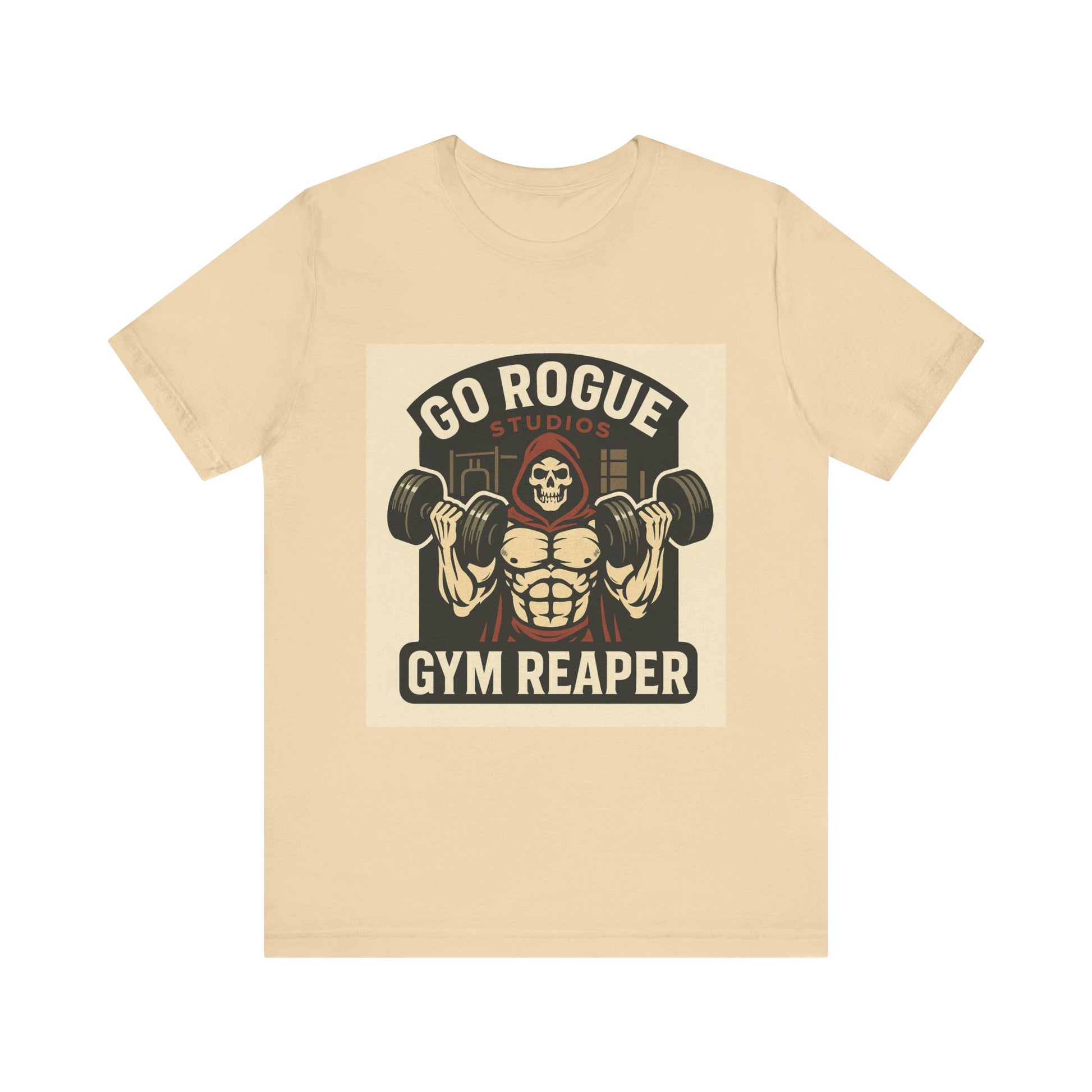 Gym Reaper Unisex Jersey Tee, Workout Shirt, Fitness Apparel, Motivational Fitness Gift, Gym Lover Tee