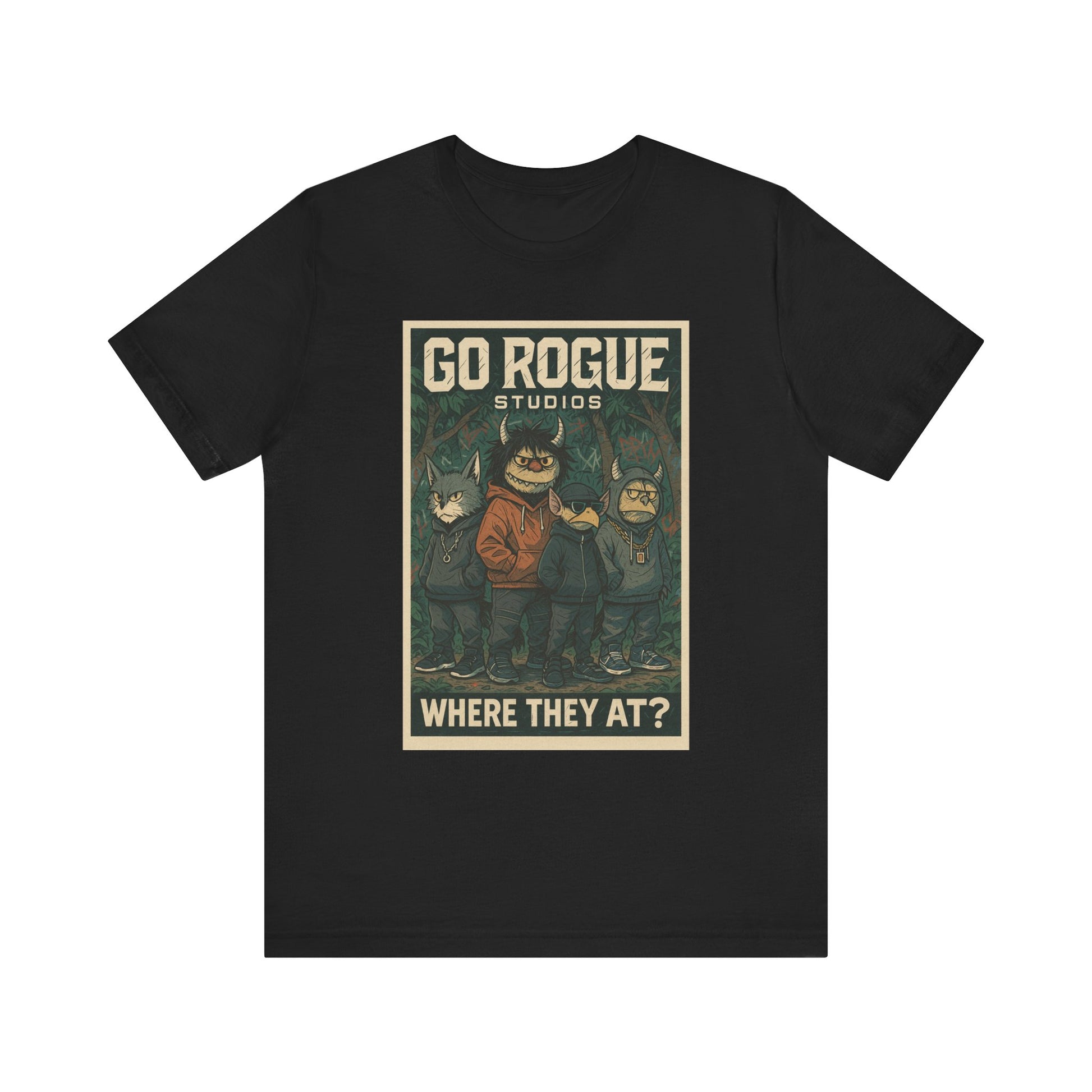 Retro Graphic Tee - Go Rogue Studios, Unisex Short Sleeve, Vintage T-Shirt, Unique Gift, Everyday Wear, Casual Style