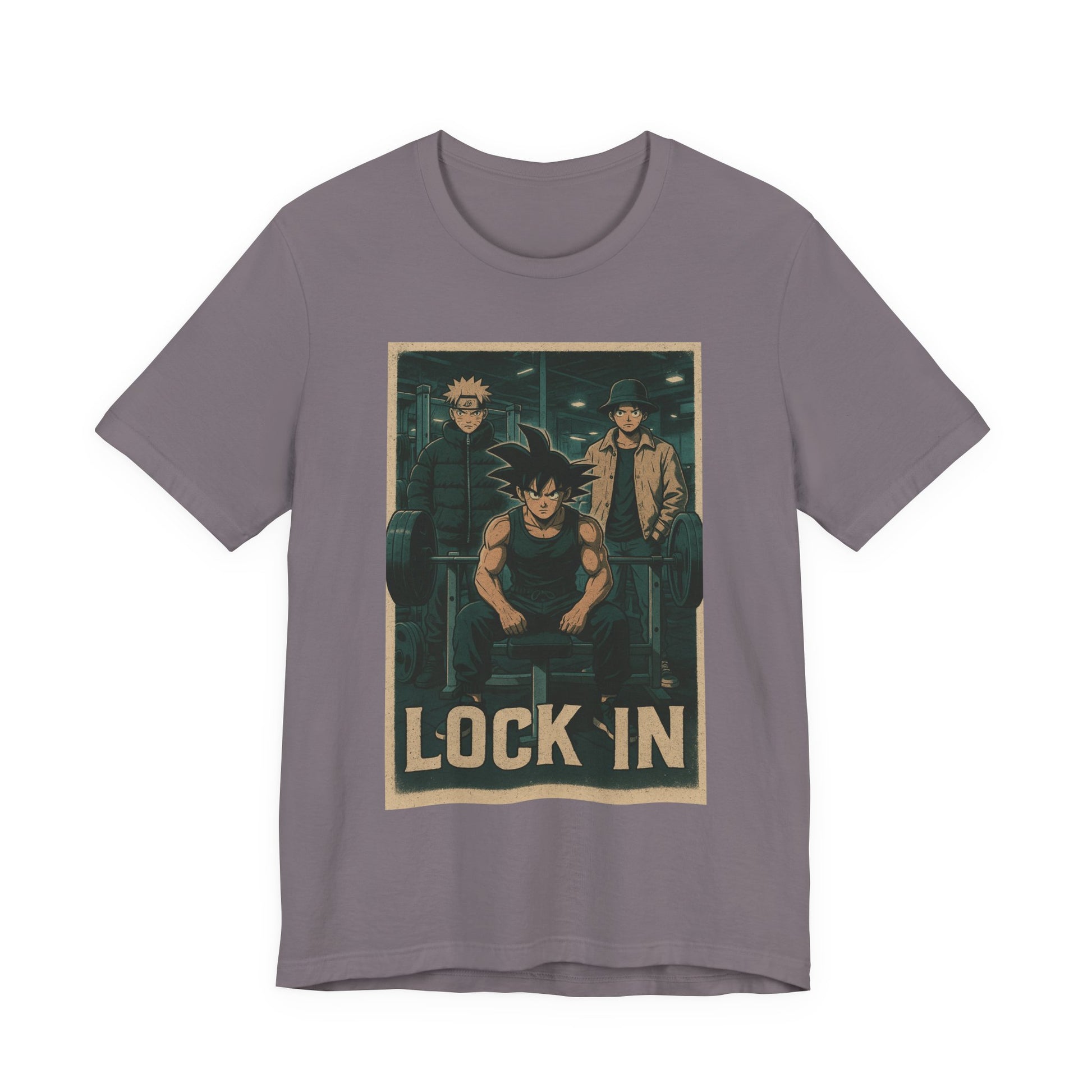 Anime-inspired "Lock In" Unisex Tee, Cool Graphic Tee, Casual Wear, Gift for Fans, Streetwear Style, Summer Outfit