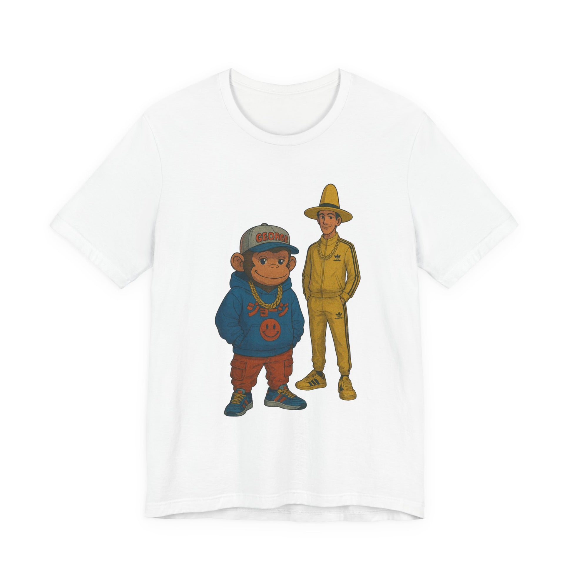 Curious George Stylish Graphic Tee Featuring Cool Characters, Casual Wear, Gift for Friends, Fun Summer Outfits, Unique Streetwear