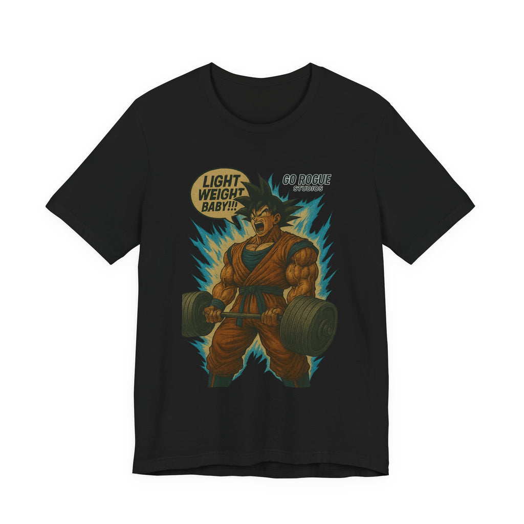 Goku Dragonball Z Lightweight Muscle Graphic Tee, Unisex Fitness Shirt, Gym Humor Apparel, Workout Gift, Motivational T-shirt