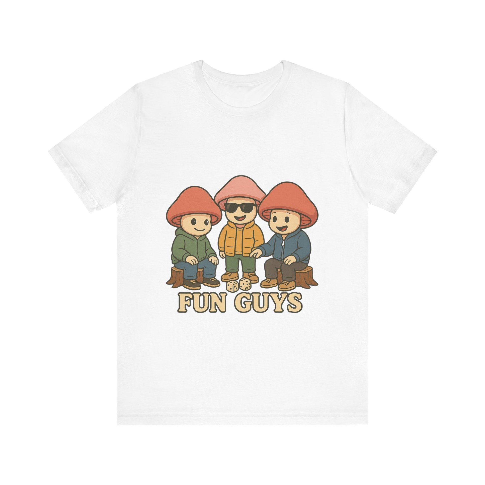 "Fun Guys" Unisex Tee - Whimsical Mushroom Graphic Shirt, Perfect for Nature Lovers, Gifts for Friends, Casual Wear, Mushroom [...]