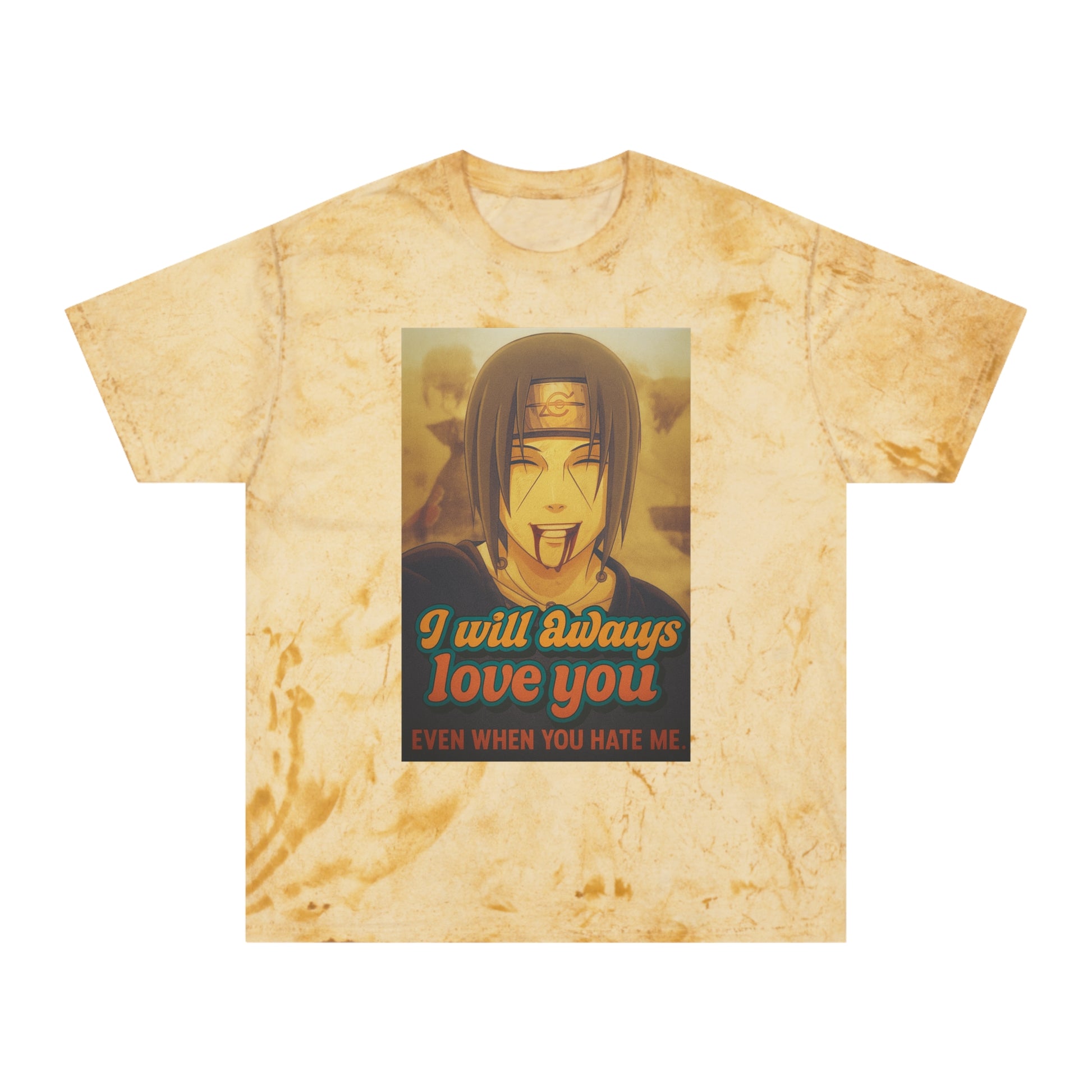 Color Blast Love T-Shirt, Unisex Tie-Dye Tee for Anime Fans, Perfect for Gifts, Valentine's Day, and Casual Wear