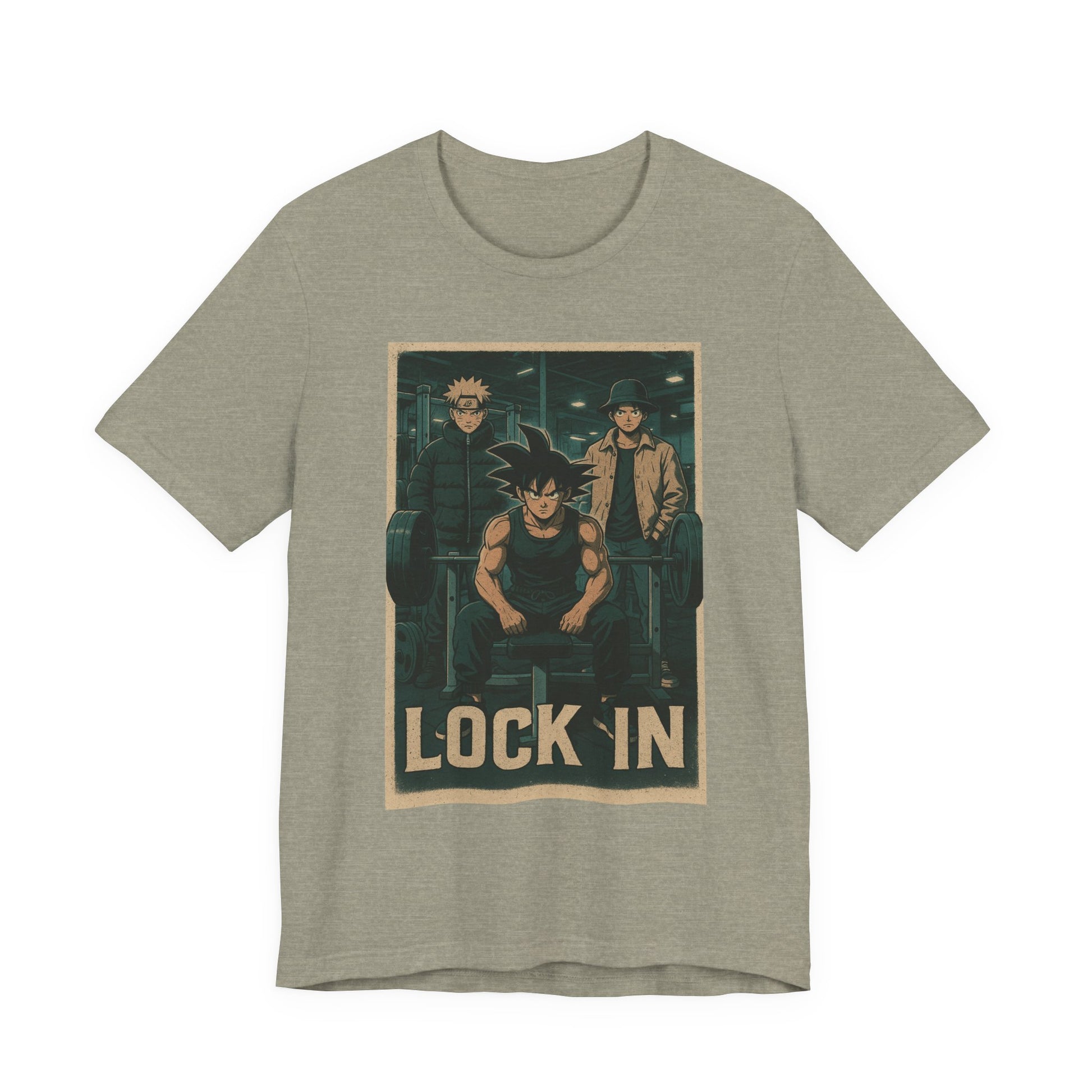 Anime-inspired "Lock In" Unisex Tee, Cool Graphic Tee, Casual Wear, Gift for Fans, Streetwear Style, Summer Outfit