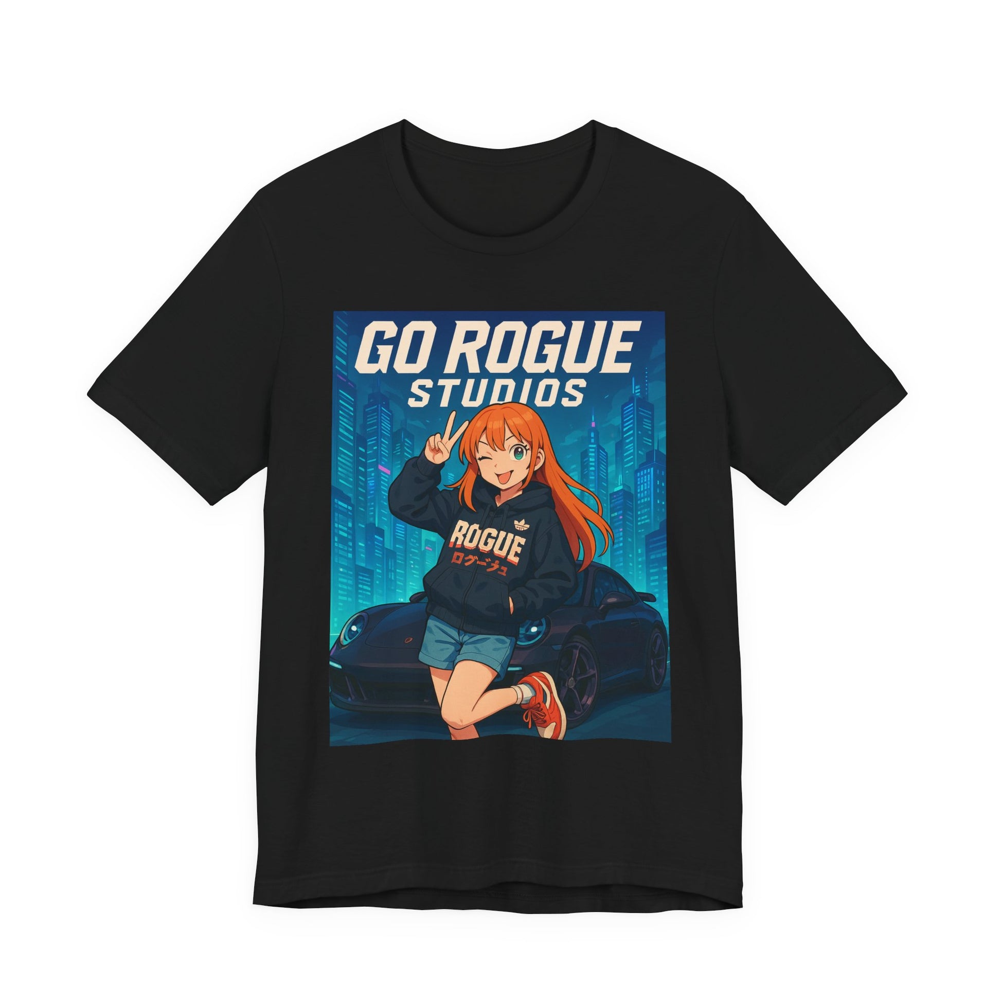 Anime-Inspired Rogue Studios Tee, Casual Unisex T-Shirt, Geek Gift, Streetwear, Trendy Apparel, Birthday, Art Enthusiast