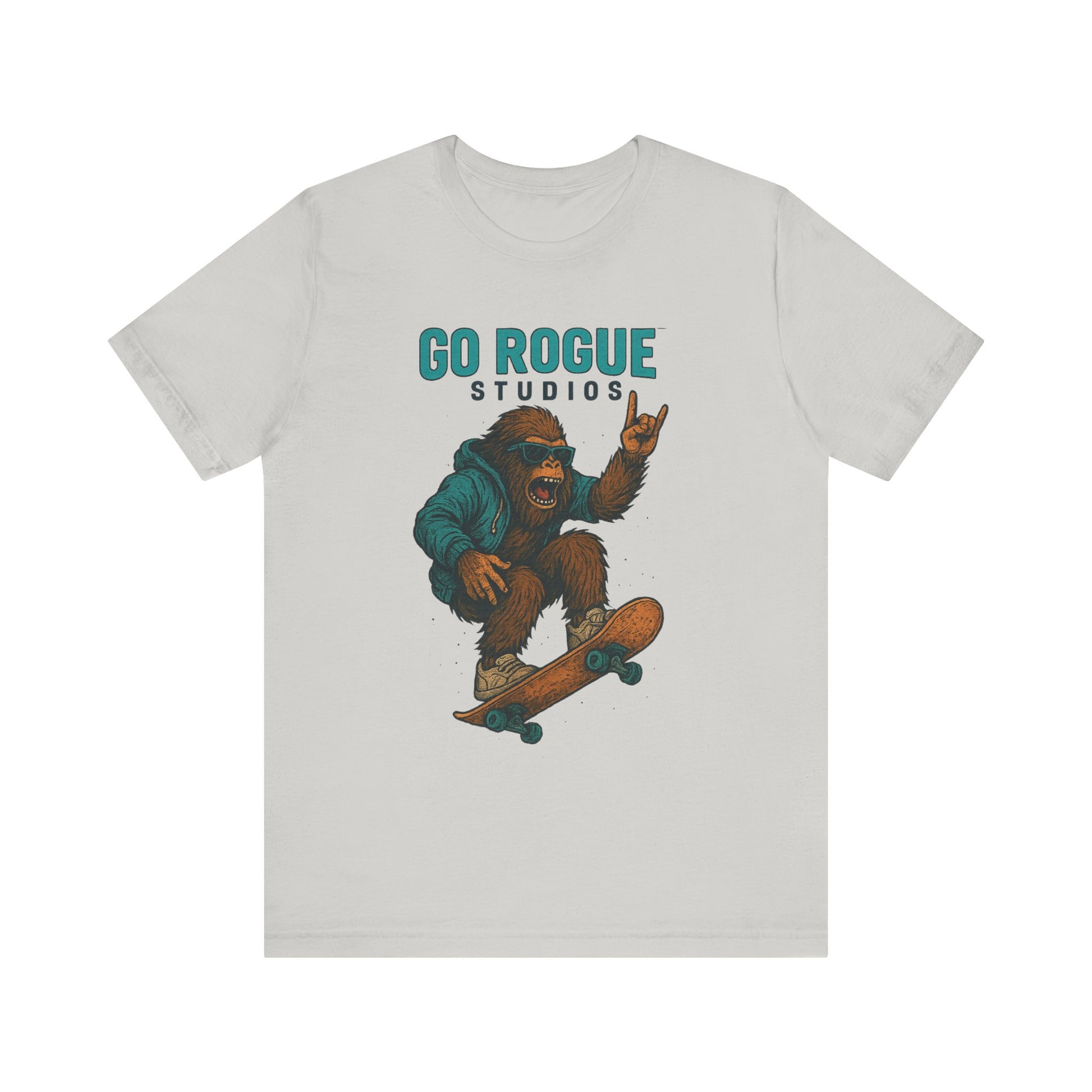 Skateboarding Sasquatch Tee, Unisex Graphic Shirt, Fun Casual Wear, Perfect Gift for Skaters, Unique Apparel for Youth and Adults