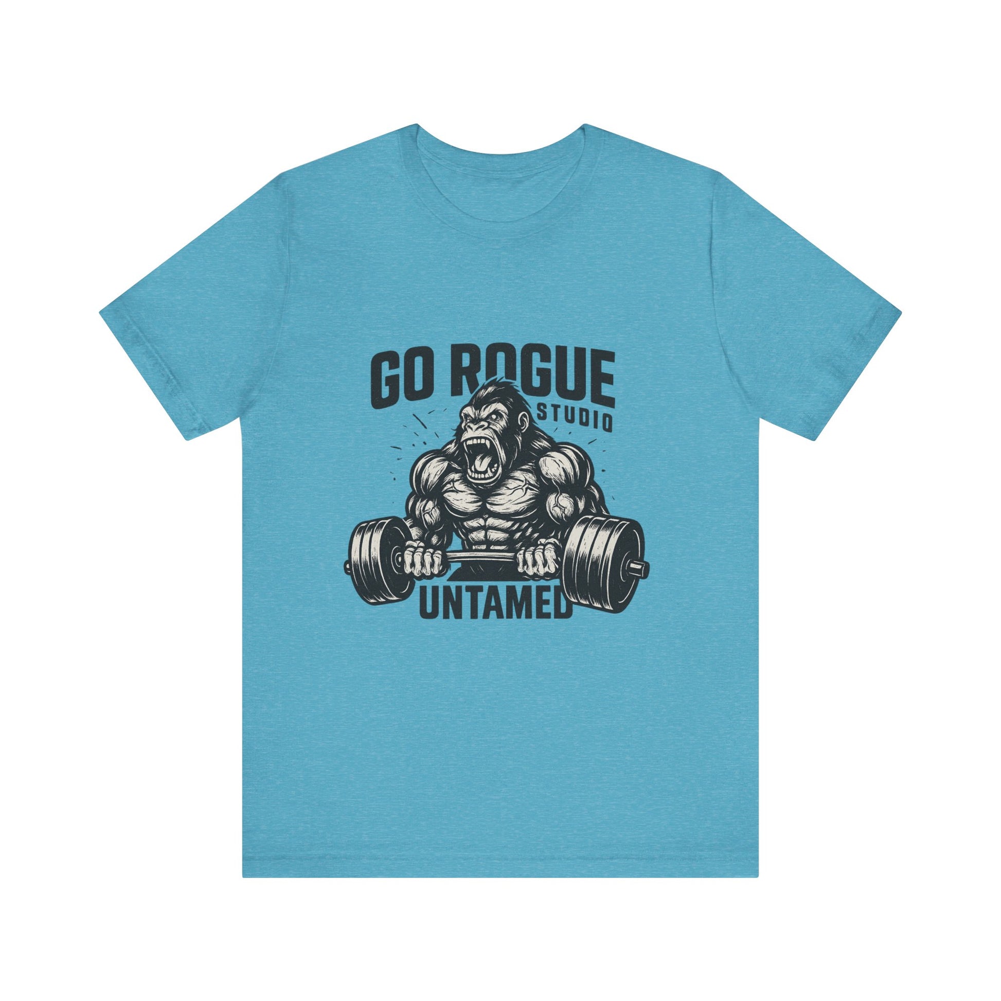 Gym Motivational Tee - Go Rogue Studio, Workout Shirt, Fitness Apparel, Unisex Exercise Tee, Casual Gym Wear, Untamed Fitness Designs