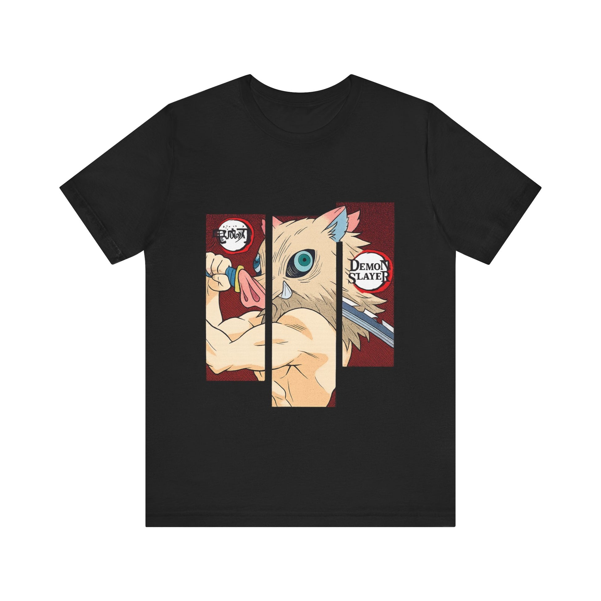 Inosuke Demon Slayer Anime Short Sleeve Tee, Unisex Graphic Tee, Gift for Anime Lovers, Casual Wear, Manga Merchandise, Summer Shirt