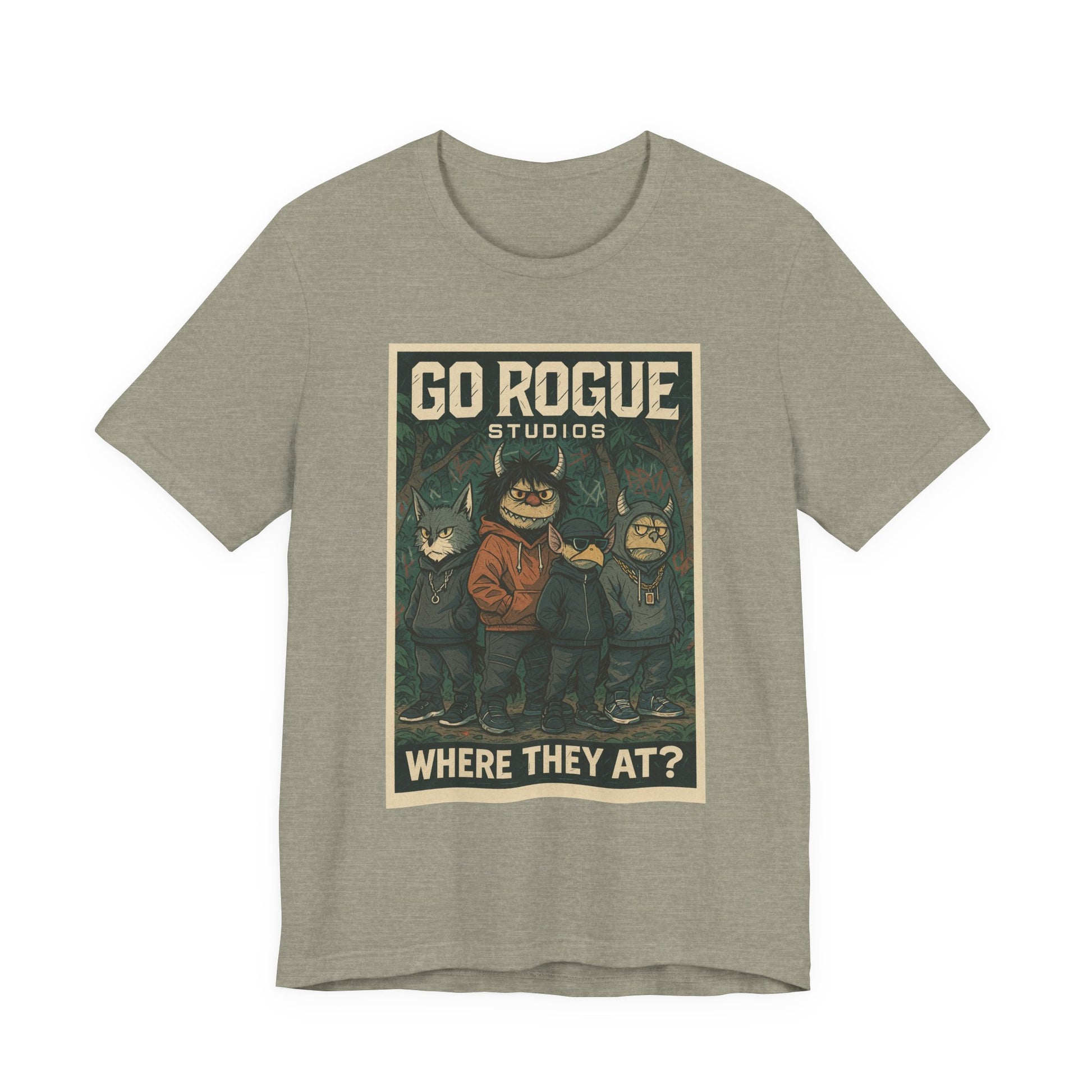 Retro Graphic Tee - Go Rogue Studios, Unisex Short Sleeve, Vintage T-Shirt, Unique Gift, Everyday Wear, Casual Style
