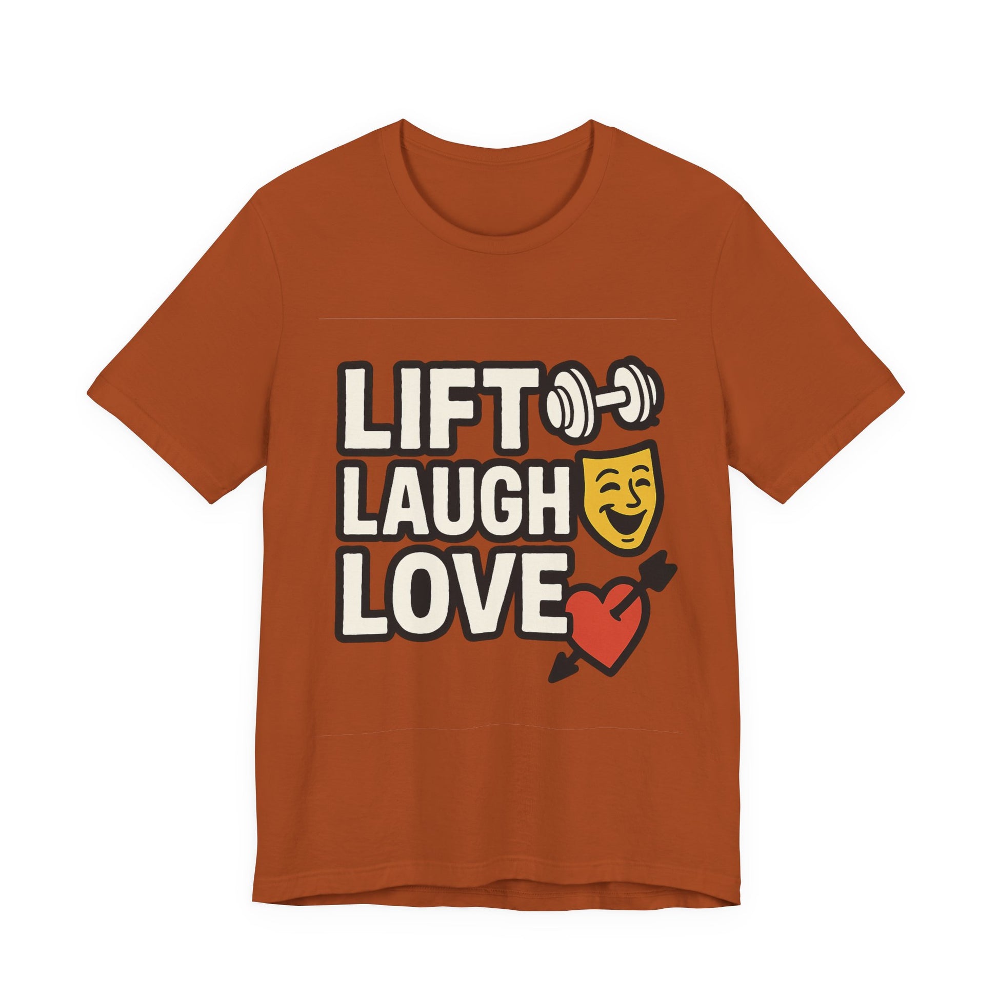 Unisex Motivational Workout Tee, Lift Laugh Love Shirt, Fitness Top, Humor Gym Shirt, Casual Wear, Gift for Fitness Lovers