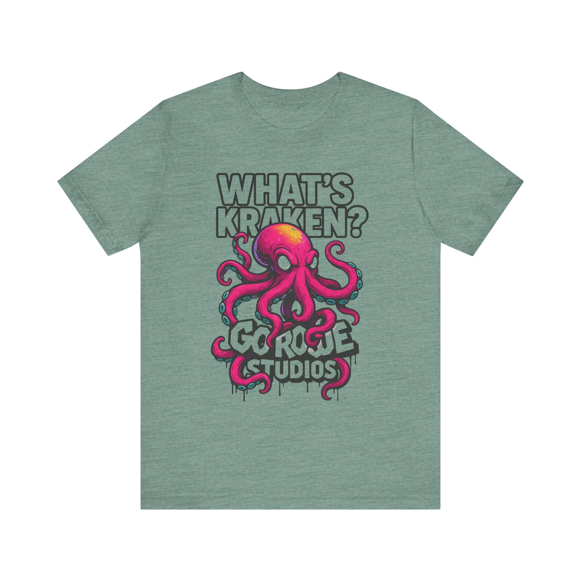 What's Kraken? Unisex Octopus Tee, Funny Shirt, Unique Gift for Ocean Lovers, Birthday, Beachwear, Casual Style, Marine Life