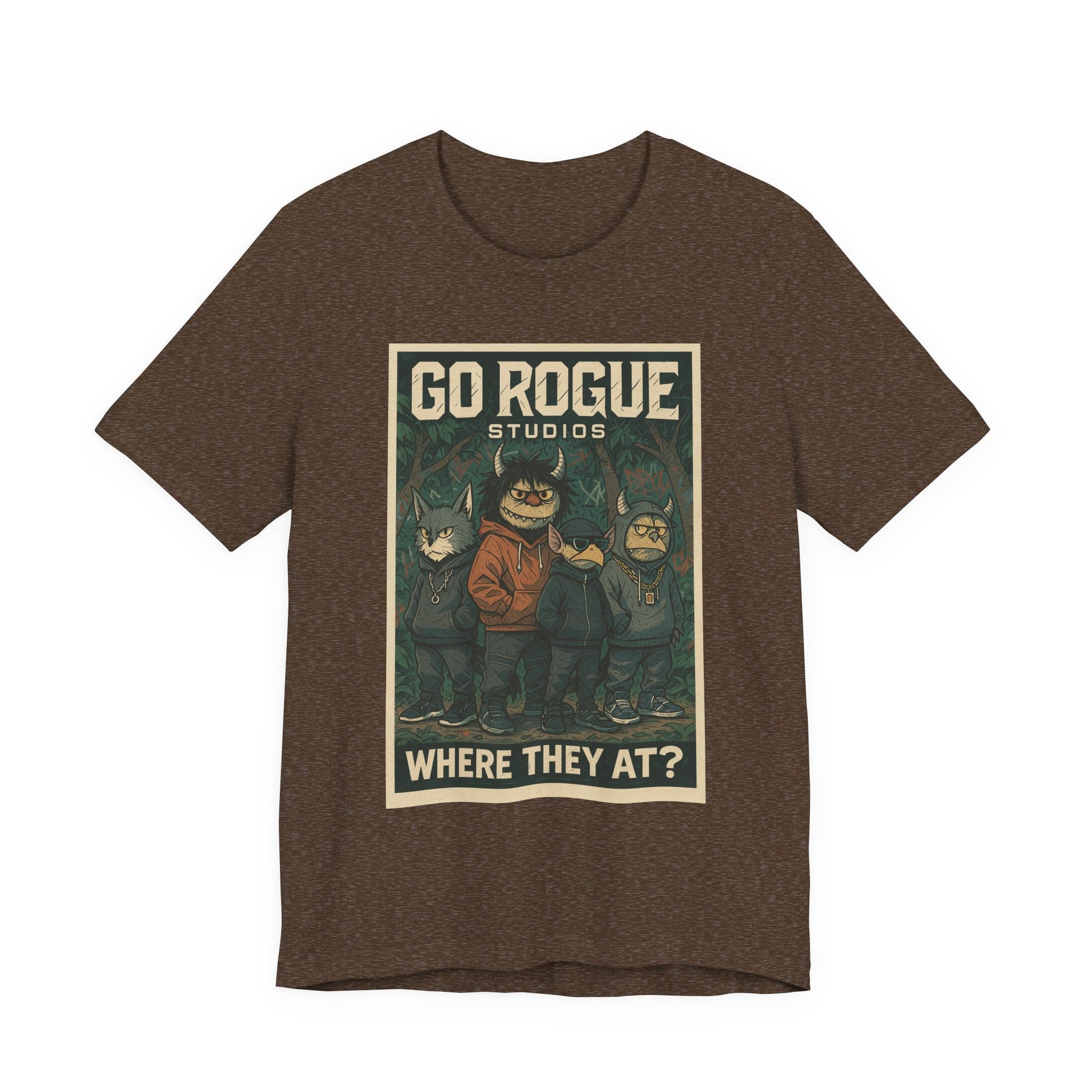 Retro Graphic Tee - Go Rogue Studios, Unisex Short Sleeve, Vintage T-Shirt, Unique Gift, Everyday Wear, Casual Style