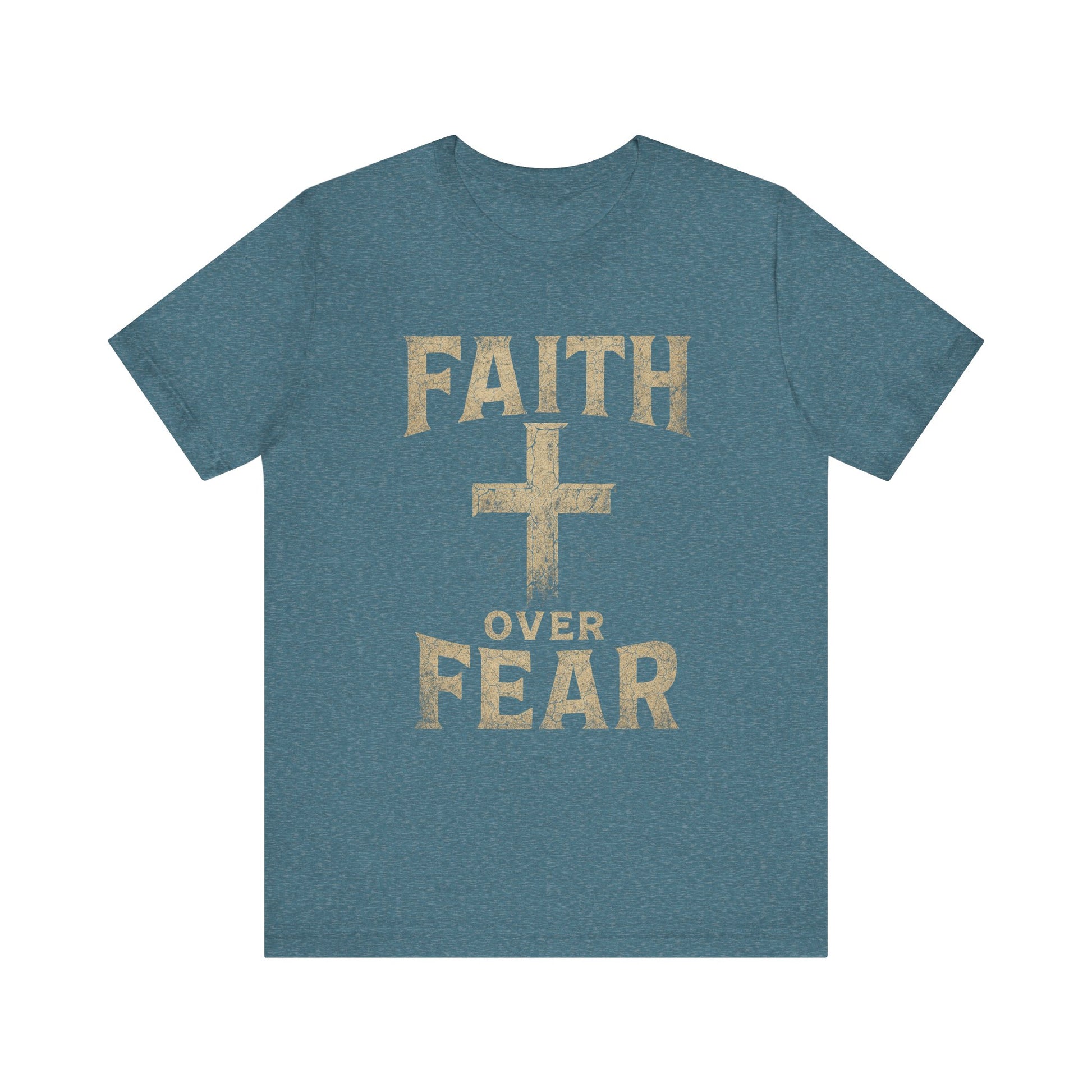 Faith Over Fear Tee, Inspirational Shirt, Christian Apparel, Everyday Wear, Gift for Believers, Faith-Based Clothing
