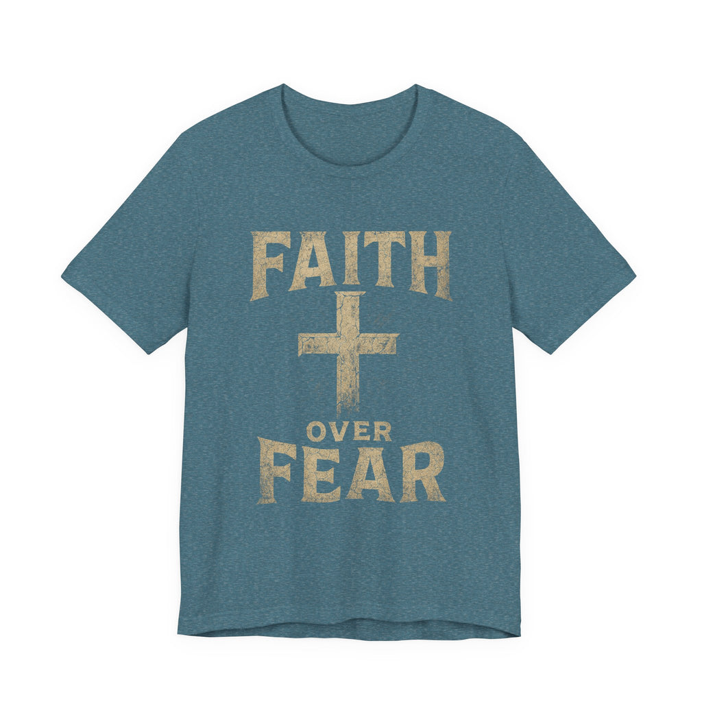 Faith Over Fear Tee, Inspirational Shirt, Christian Apparel, Everyday Wear, Gift for Believers, Faith-Based Clothing