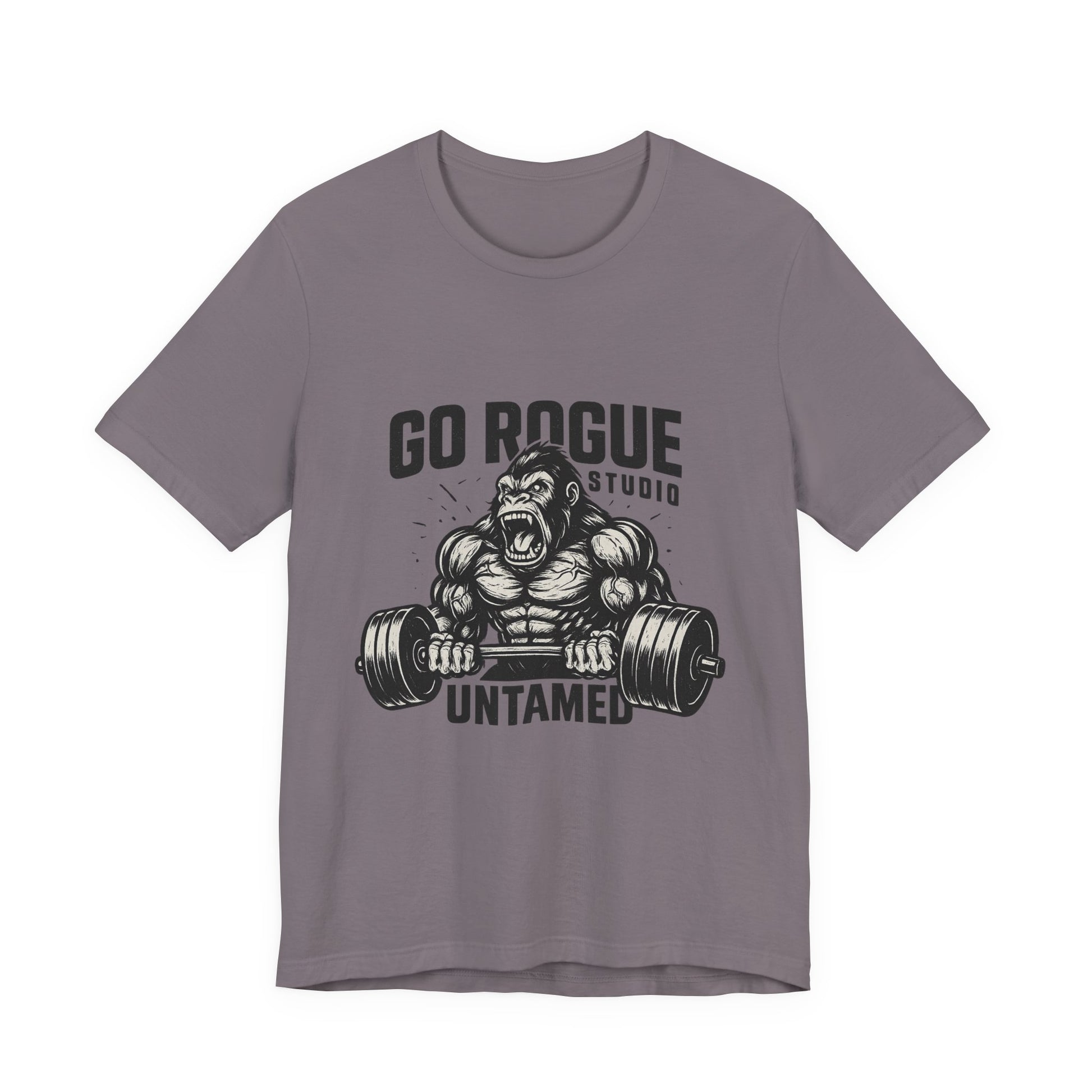 Gym Motivational Tee - Go Rogue Studio, Workout Shirt, Fitness Apparel, Unisex Exercise Tee, Casual Gym Wear, Untamed Fitness Designs