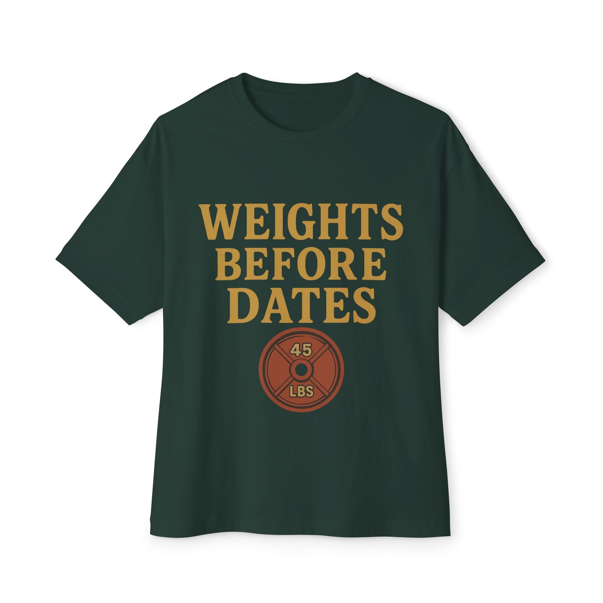 Weights Before Dates Tee, Fitness T-Shirt, Gym Motivation Shirt, Funny Workout Top, Unisex Short Sleeve Tee