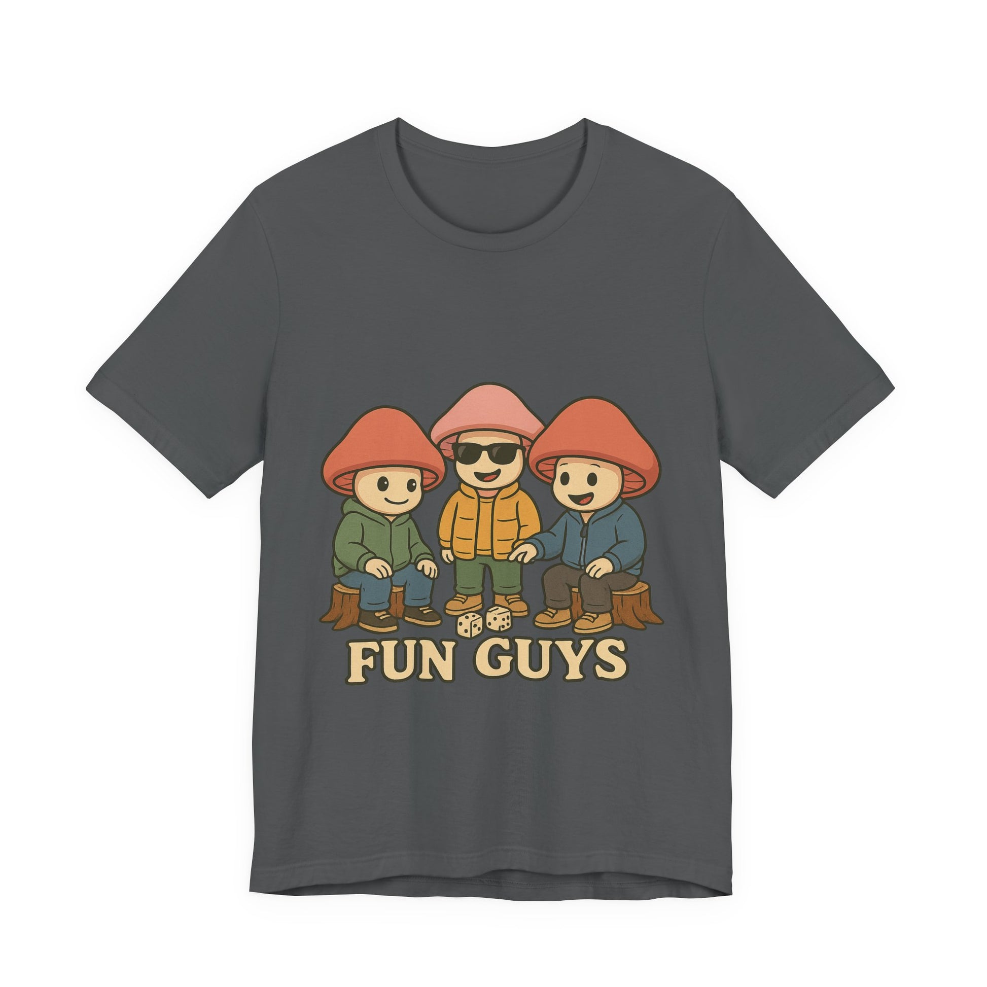 "Fun Guys" Unisex Tee - Whimsical Mushroom Graphic Shirt, Perfect for Nature Lovers, Gifts for Friends, Casual Wear, Mushroom [...]