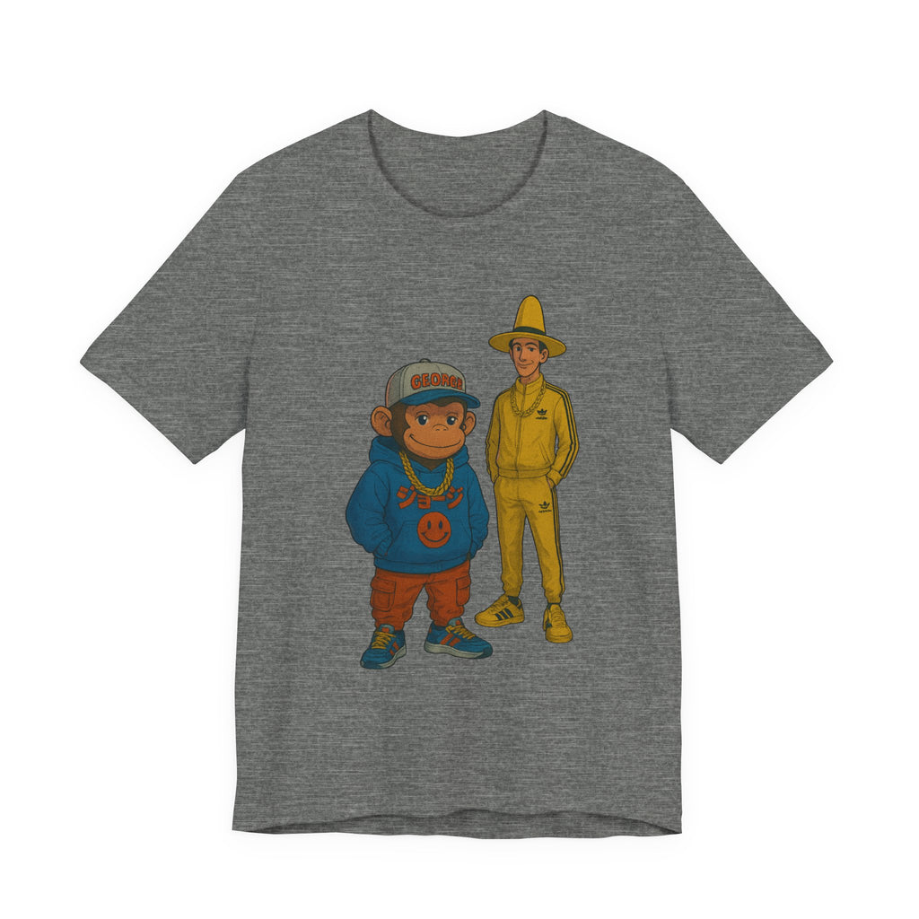 Curious George Stylish Graphic Tee Featuring Cool Characters, Casual Wear, Gift for Friends, Fun Summer Outfits, Unique Streetwear