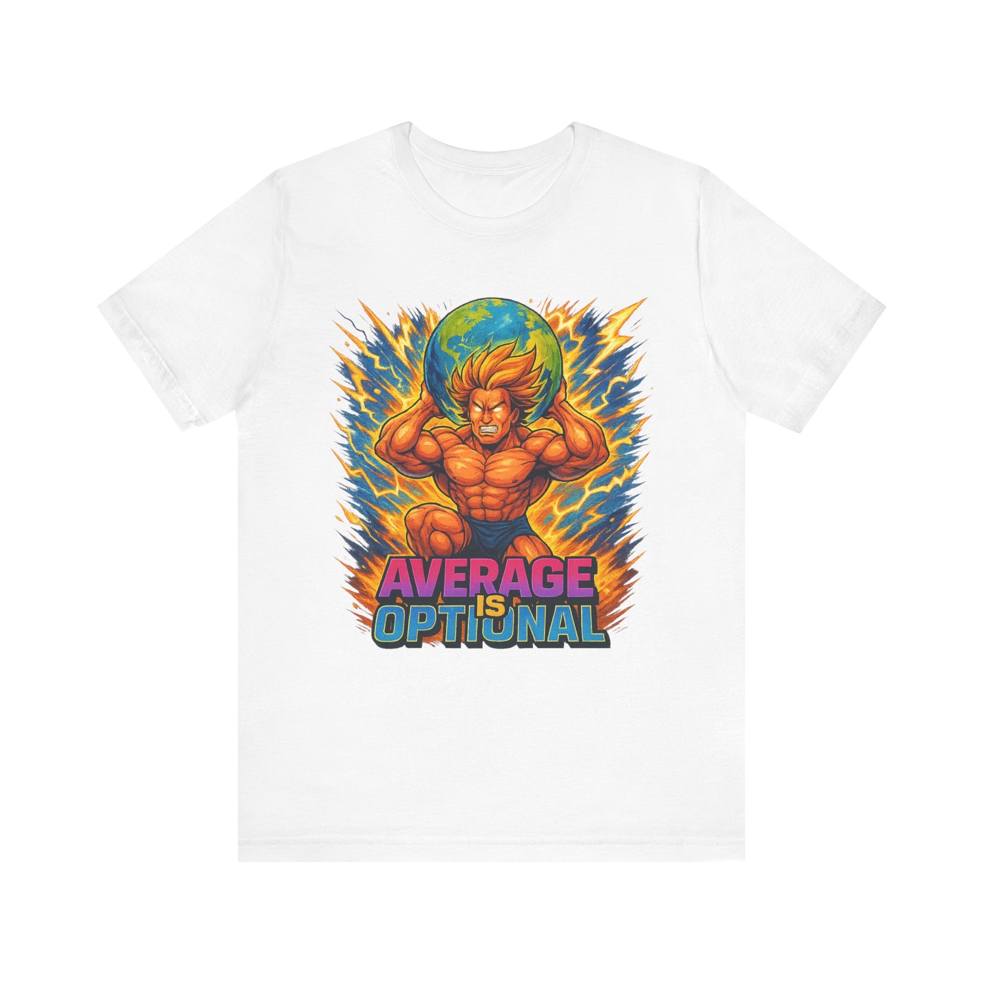 Powerful Average is Optional Tee, Motivational T-Shirt, Anime-Inspired Apparel, Unisex Graphic Tee, Gift for Fans
