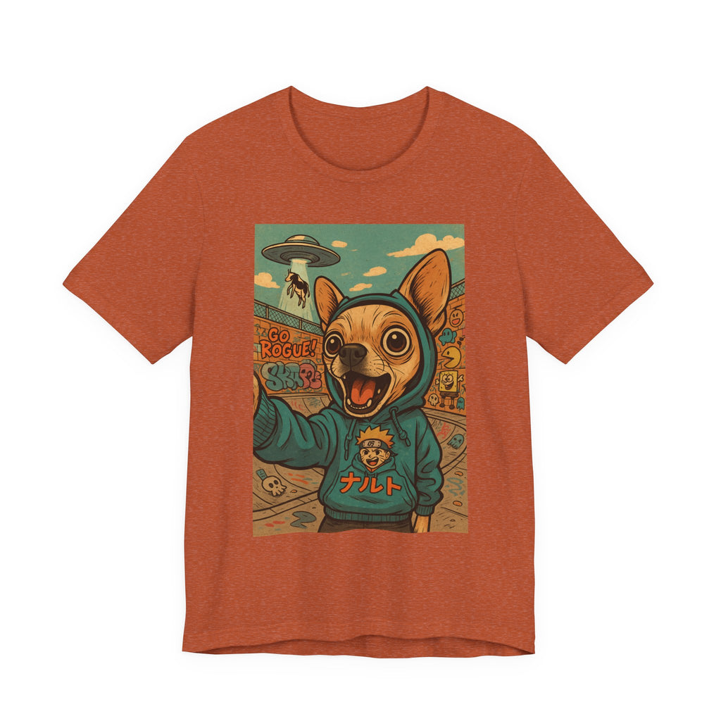 Charming Alien Dog Tee, Fun Graphic T-Shirt for Dog Lovers, Quirky Pet Apparel, Perfect Gift for Every Occasion, Unique Dog Owner Gift