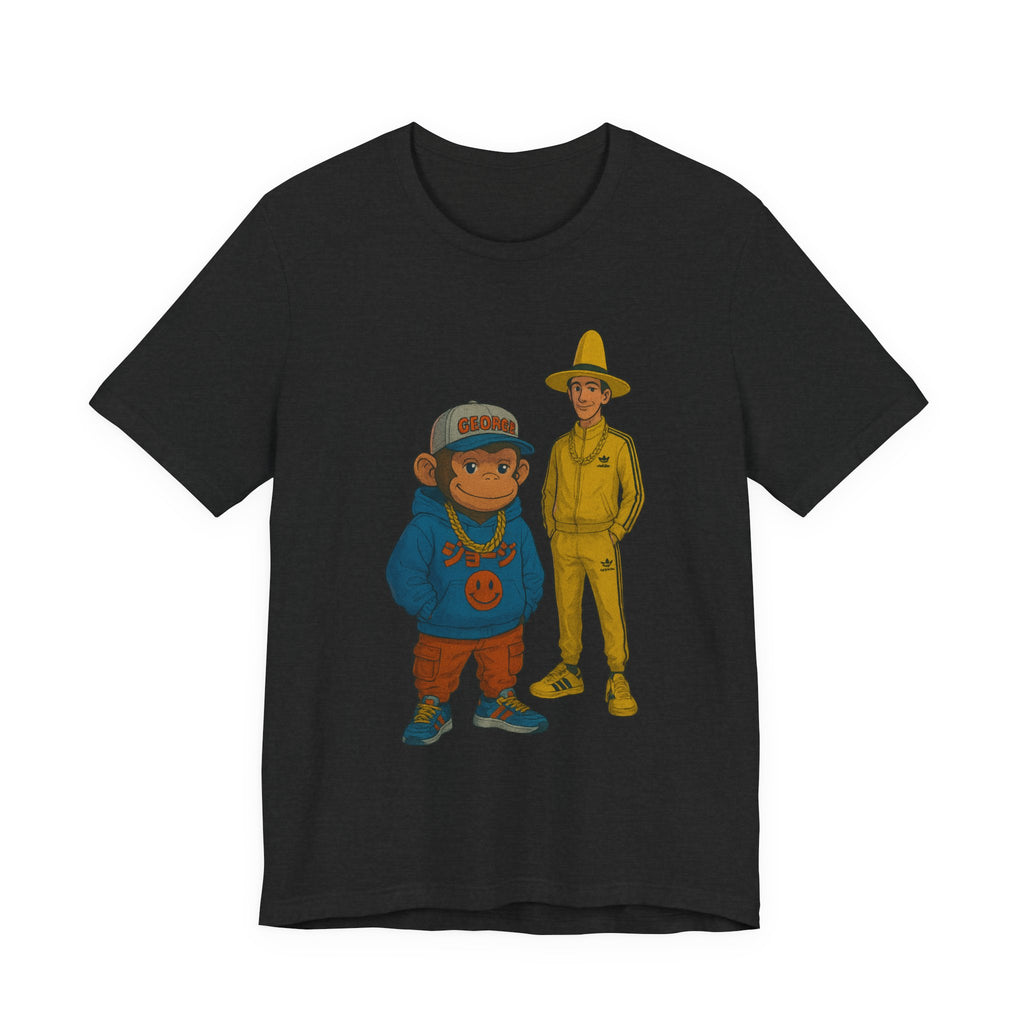 Curious George Stylish Graphic Tee Featuring Cool Characters, Casual Wear, Gift for Friends, Fun Summer Outfits, Unique Streetwear