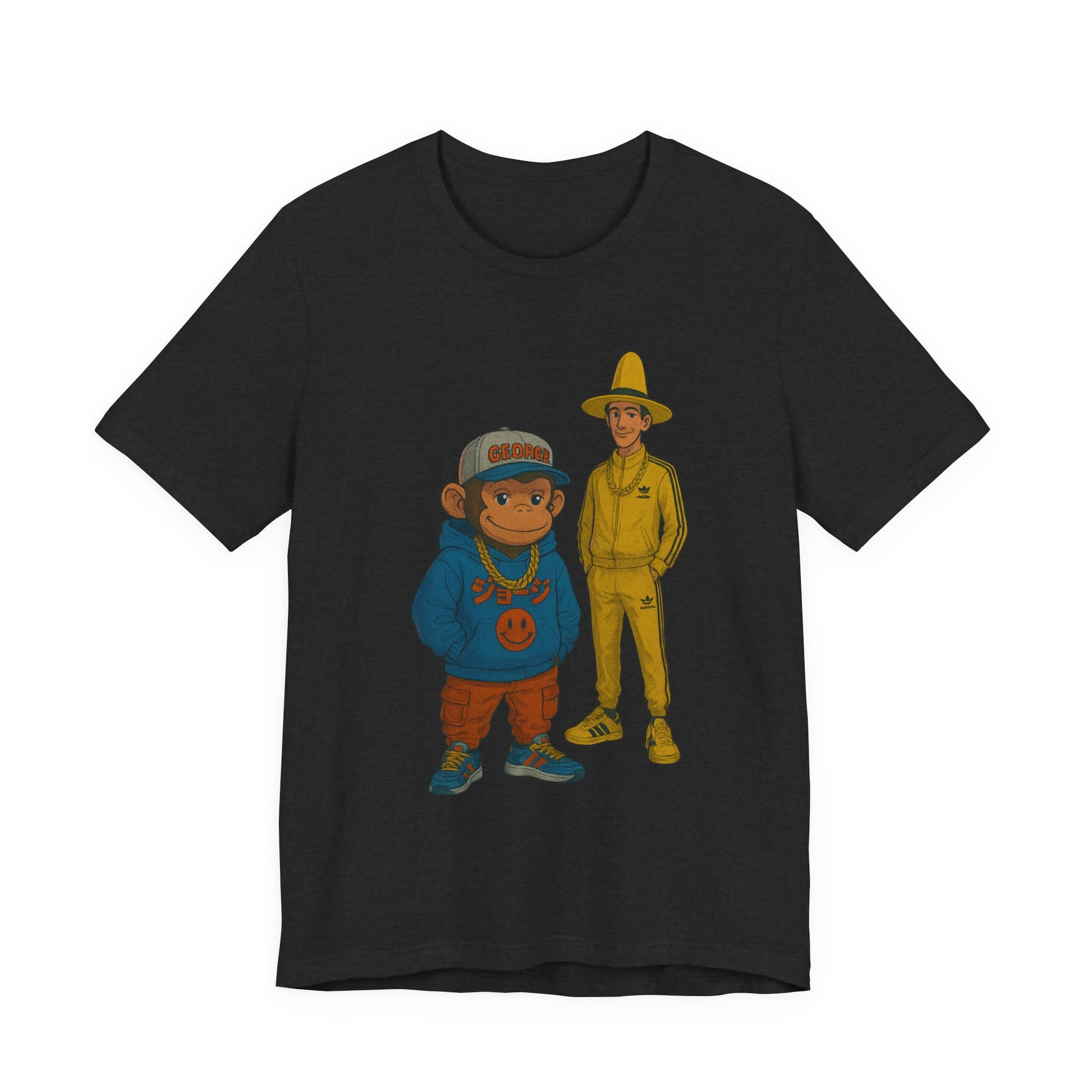 Curious George Stylish Graphic Tee Featuring Cool Characters, Casual Wear, Gift for Friends, Fun Summer Outfits, Unique Streetwear