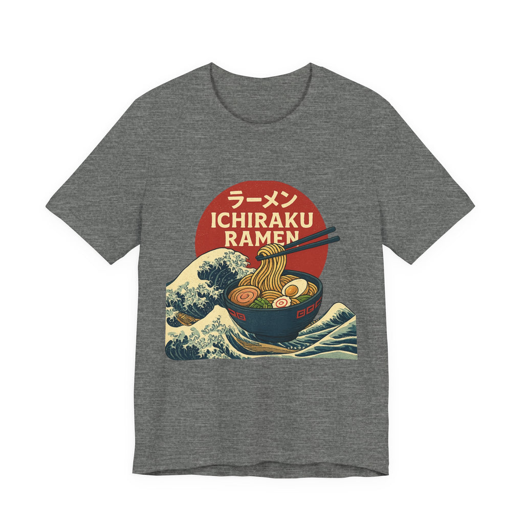 Naruto themed Ichiraku Ramen Unisex Tee, Cozy Anime Merch, Foodie Gift, Casual Streetwear, Perfect for Ramen Lovers, Unique Gift Idea