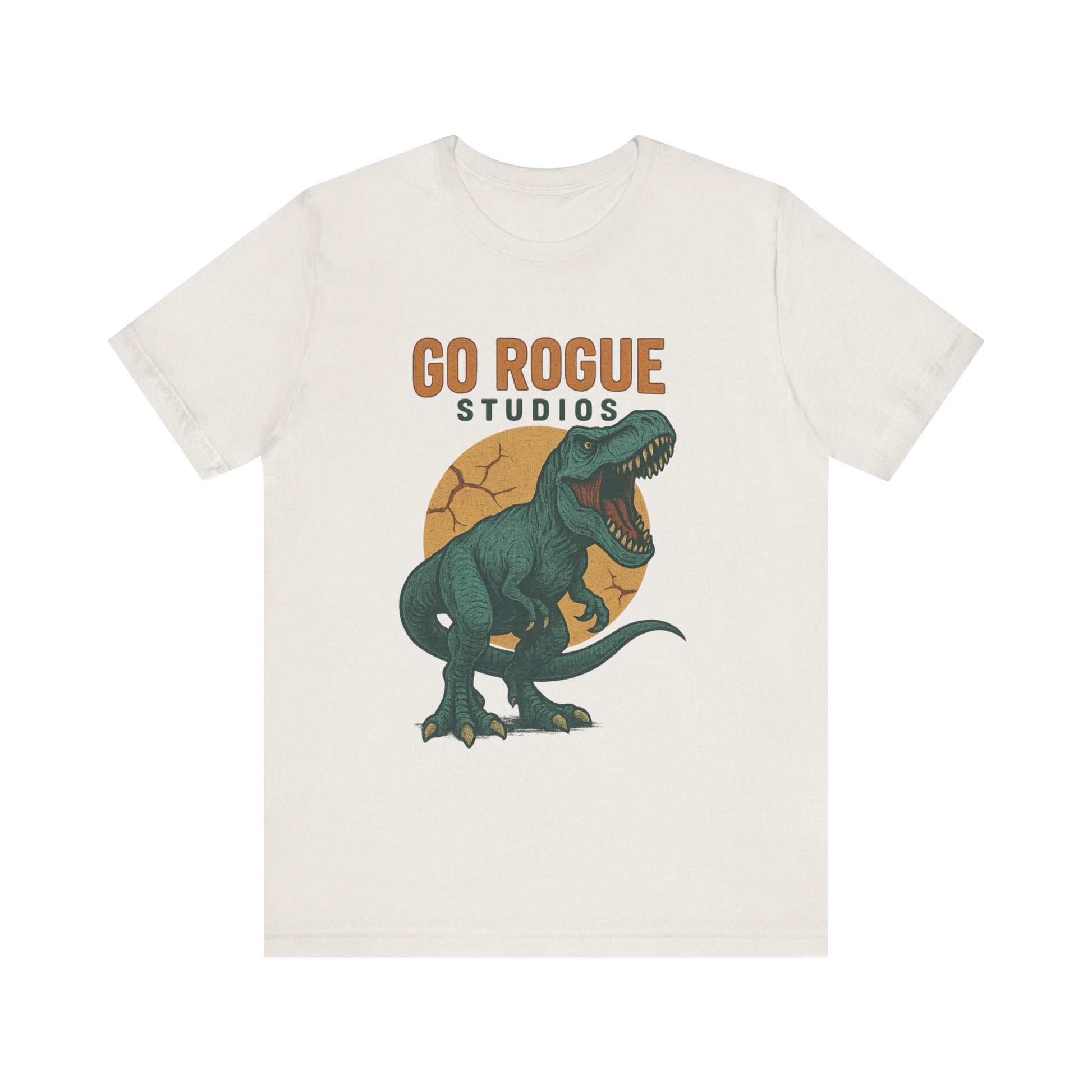 Dino-Inspired Unisex Tee, Go Rogue Studios Shirt, Dinosaur Graphic Tee, Jurassic Style Shirt, Casual Wear, Unique Gift Idea