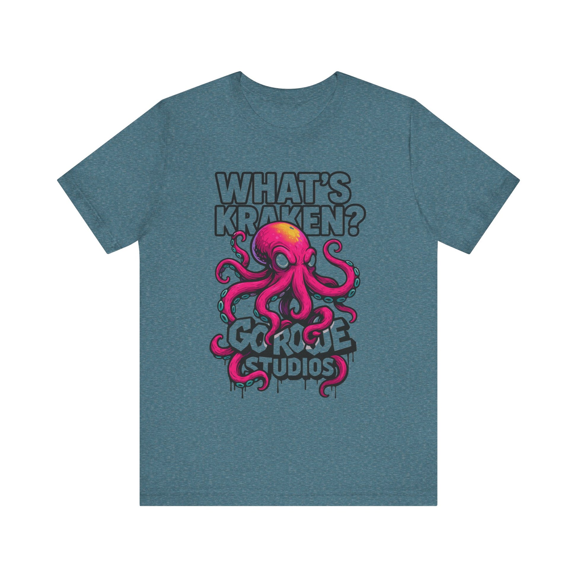 What's Kraken? Unisex Octopus Tee, Funny Shirt, Unique Gift for Ocean Lovers, Birthday, Beachwear, Casual Style, Marine Life