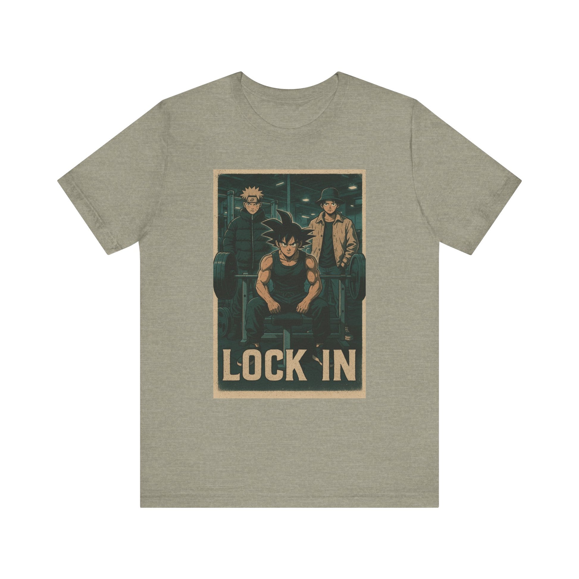 Anime-inspired "Lock In" Unisex Tee, Cool Graphic Tee, Casual Wear, Gift for Fans, Streetwear Style, Summer Outfit