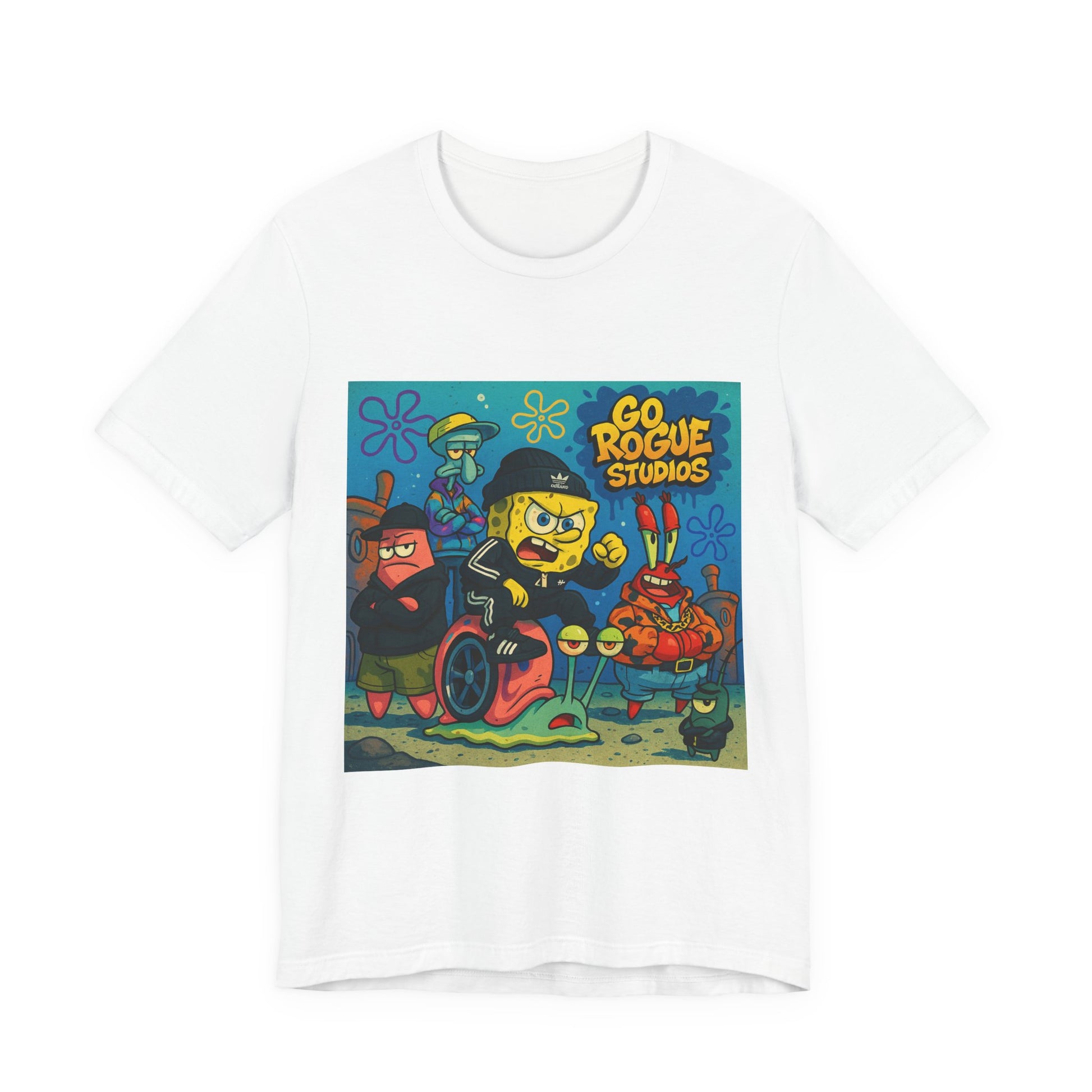 Colorful Cartoon-Inspired Unisex Jersey Tee, Fun Graphic Shirt for Casual Outings, Gift for Fans, Summer Wear, Kids & Adults