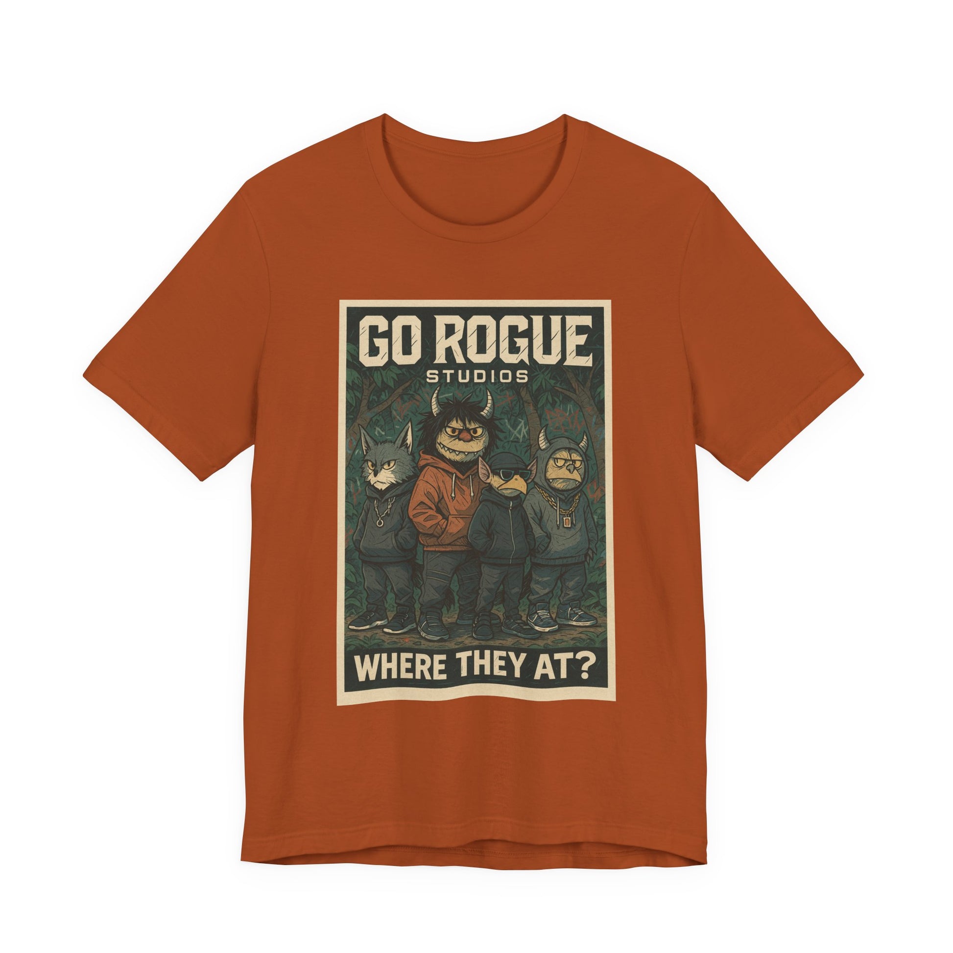 Retro Graphic Tee - Go Rogue Studios, Unisex Short Sleeve, Vintage T-Shirt, Unique Gift, Everyday Wear, Casual Style