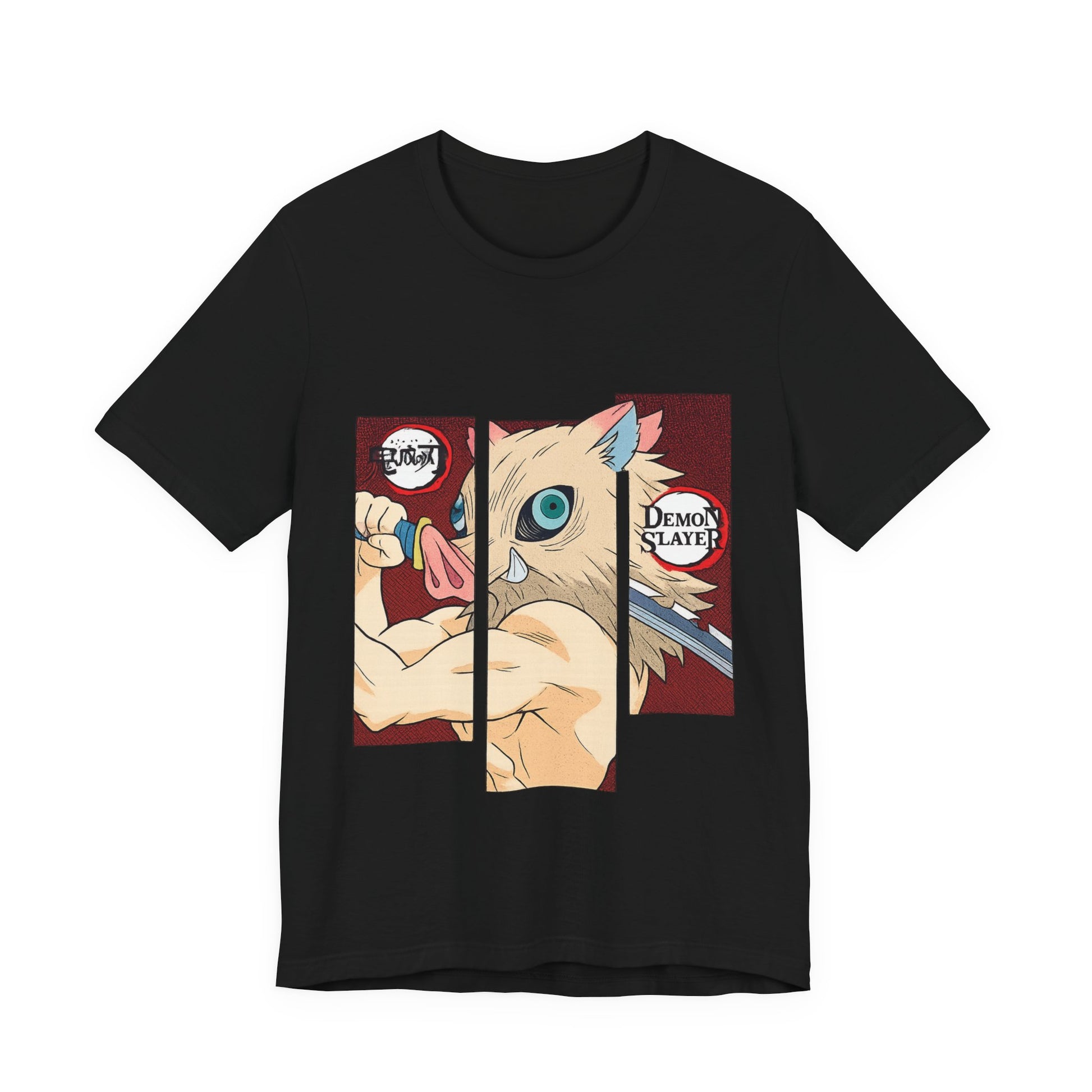 Inosuke Demon Slayer Anime Short Sleeve Tee, Unisex Graphic Tee, Gift for Anime Lovers, Casual Wear, Manga Merchandise, Summer Shirt