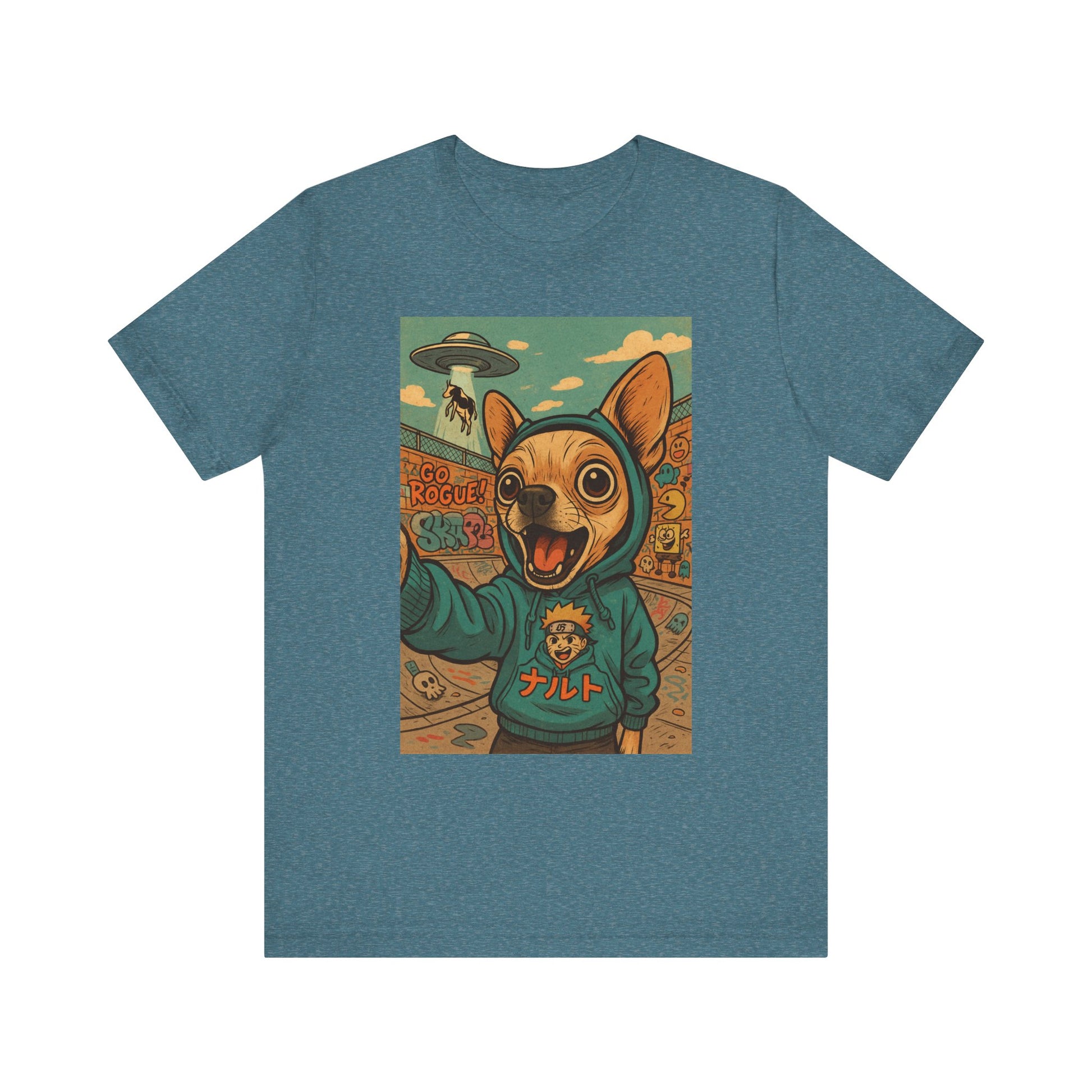Charming Alien Dog Tee, Fun Graphic T-Shirt for Dog Lovers, Quirky Pet Apparel, Perfect Gift for Every Occasion, Unique Dog Owner Gift